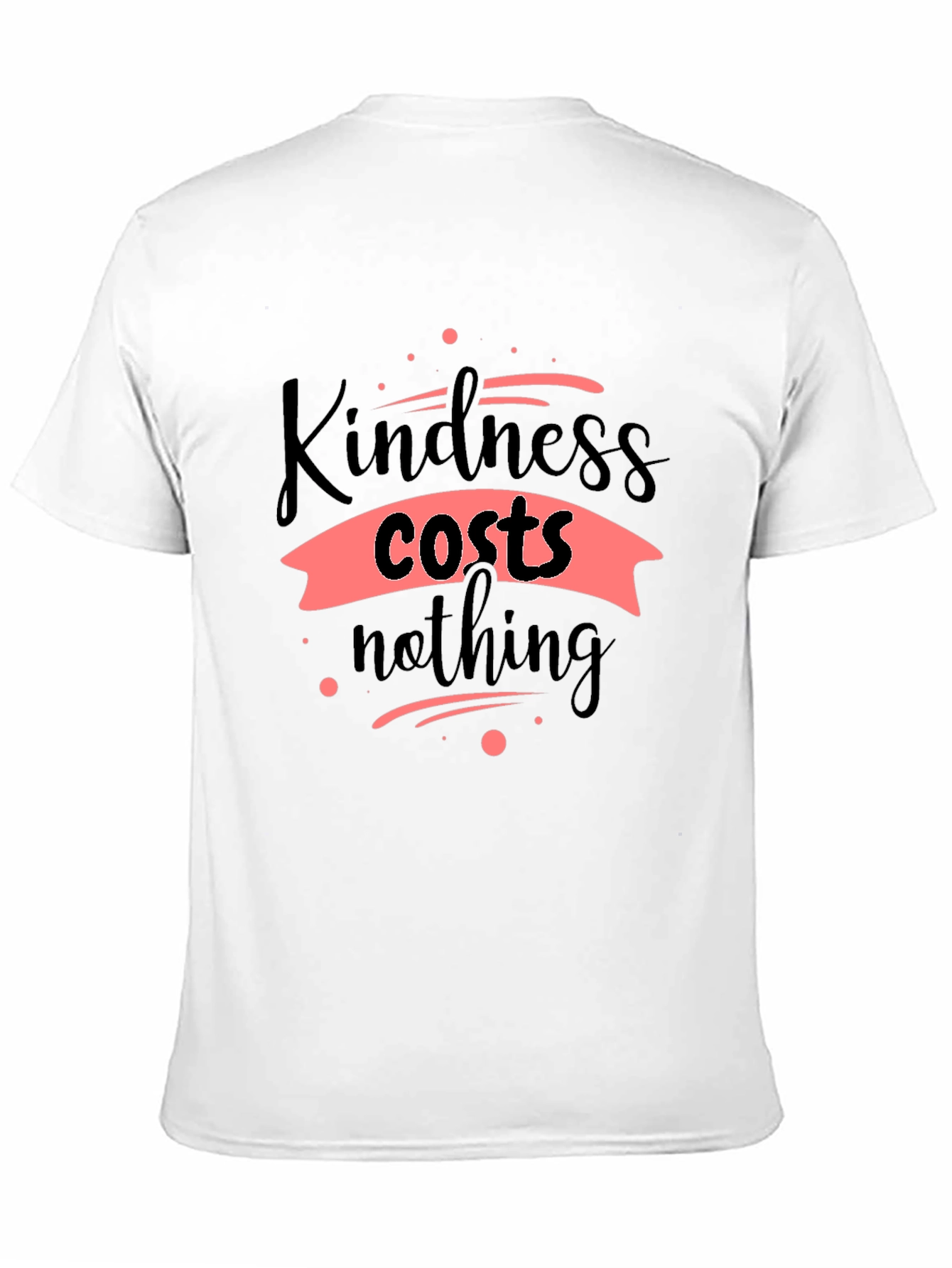 Black Kindness Costs Nothing Black T-Shirt view 11
