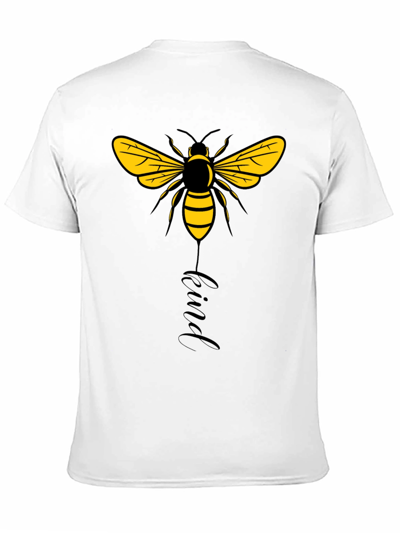 Black Bee Kind Graphic Tee - Black Cotton T-Shirt view 11