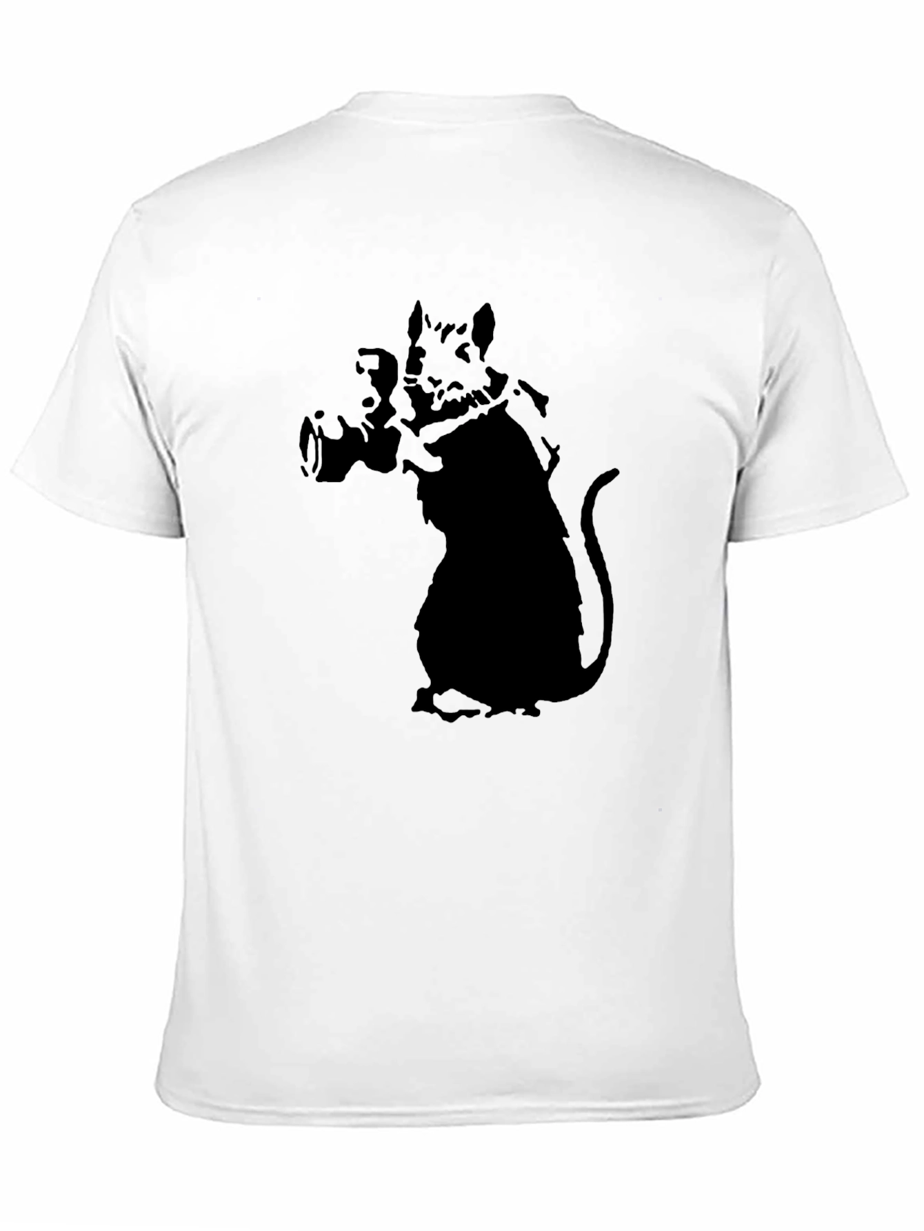 Black Banksy Rat Photographer T-Shirt view 11