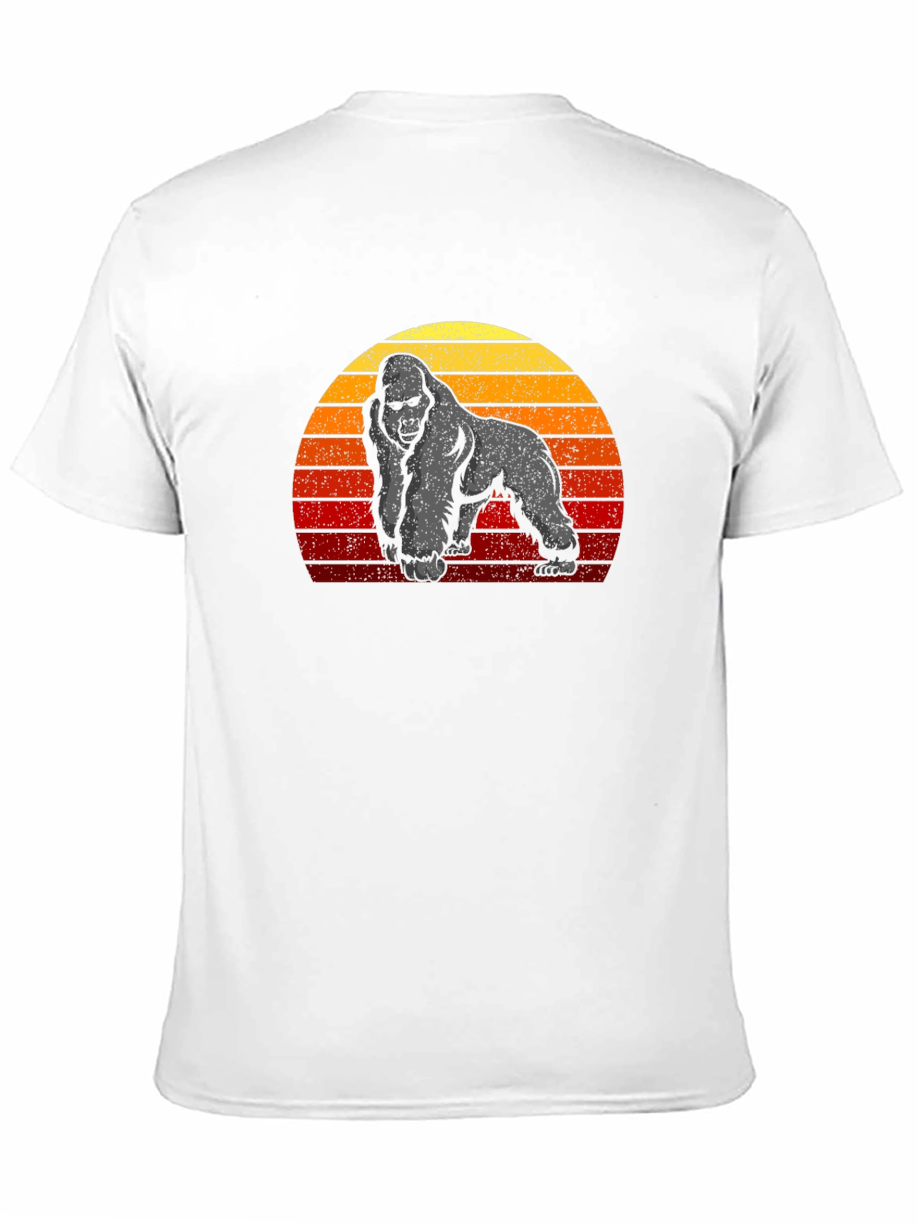 Black Retro Gorilla Sunset Graphic Tee view 11