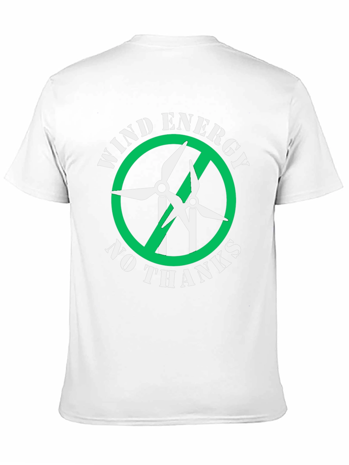 Black Wind Energy No Thanks Graphic T-Shirt view 11
