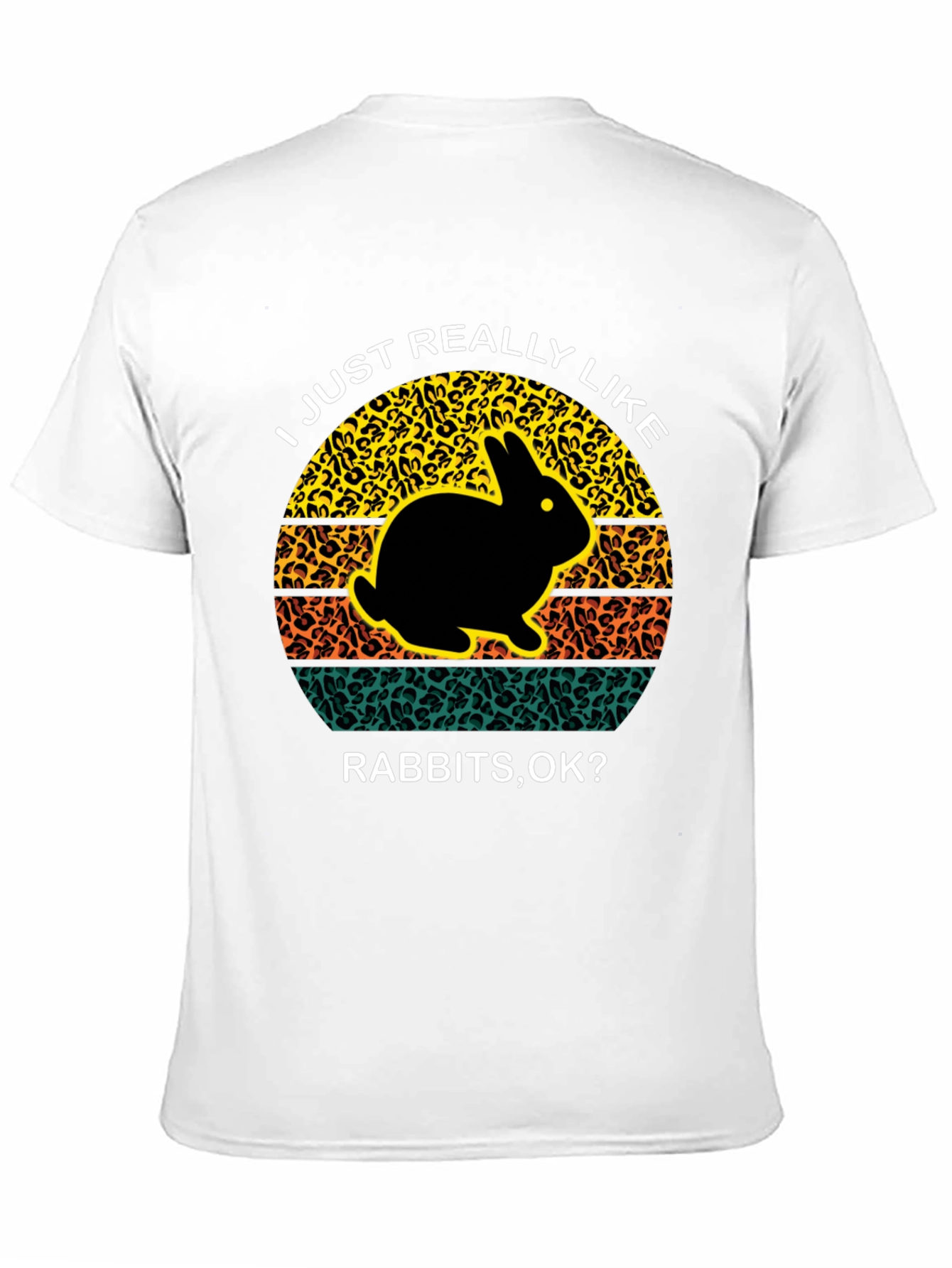 Black I Just Really Like Rabbits OK Black T-Shirt view 11