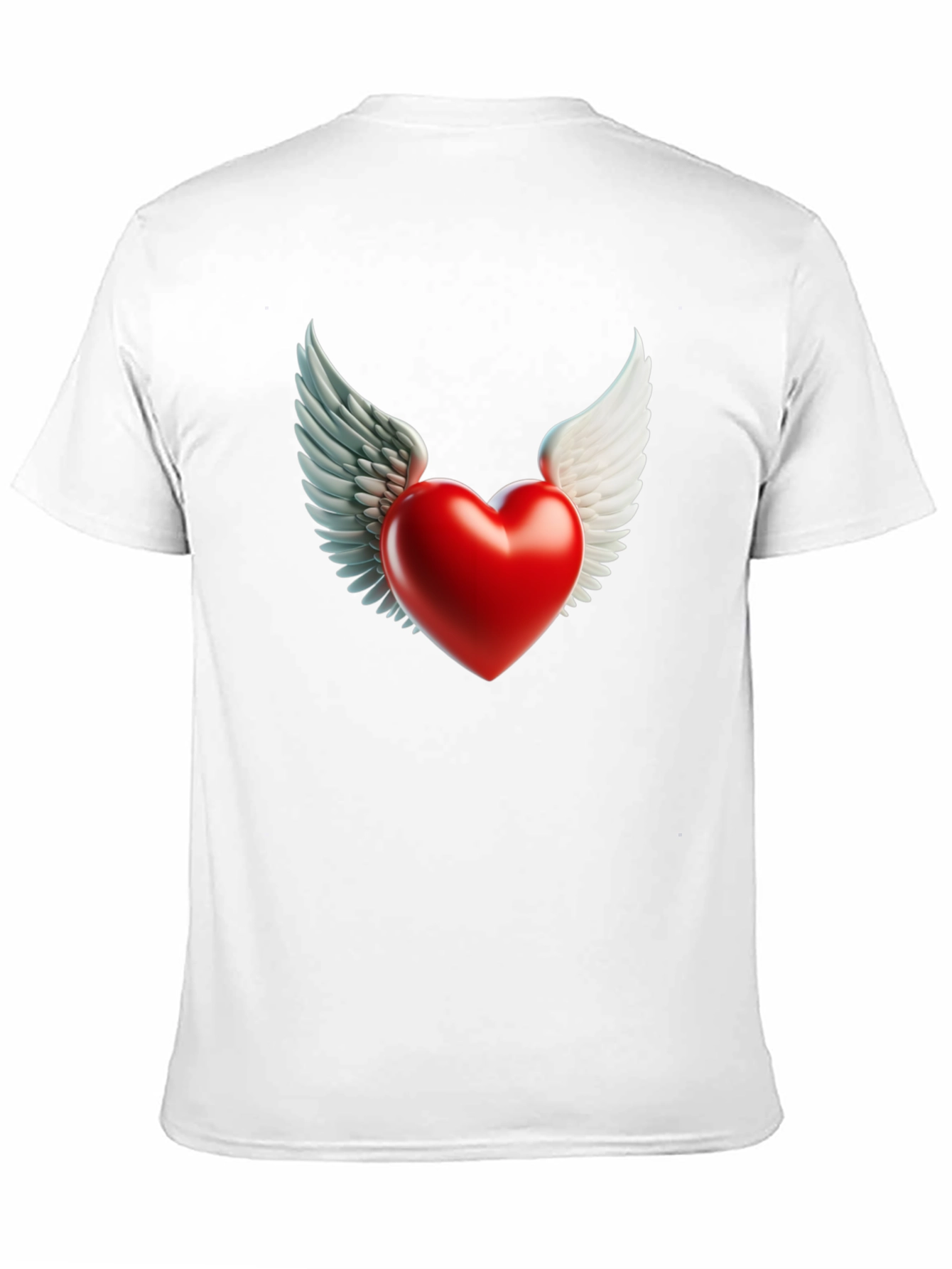 Black Winged Heart Graphic Tee - Black Cotton Blend view 11