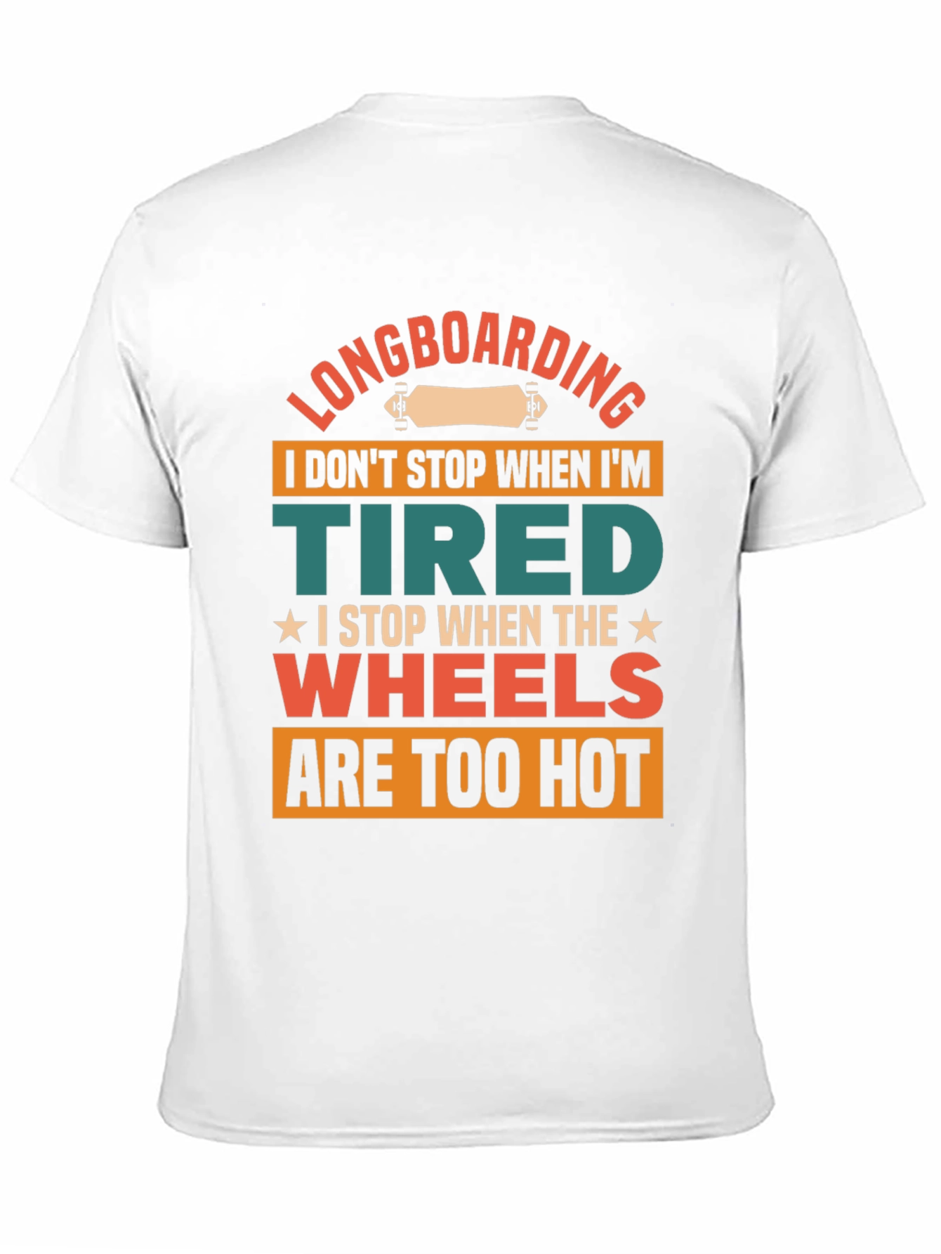 Black Longboarding Lover's T-Shirt: Wheels Too Hot! view 11