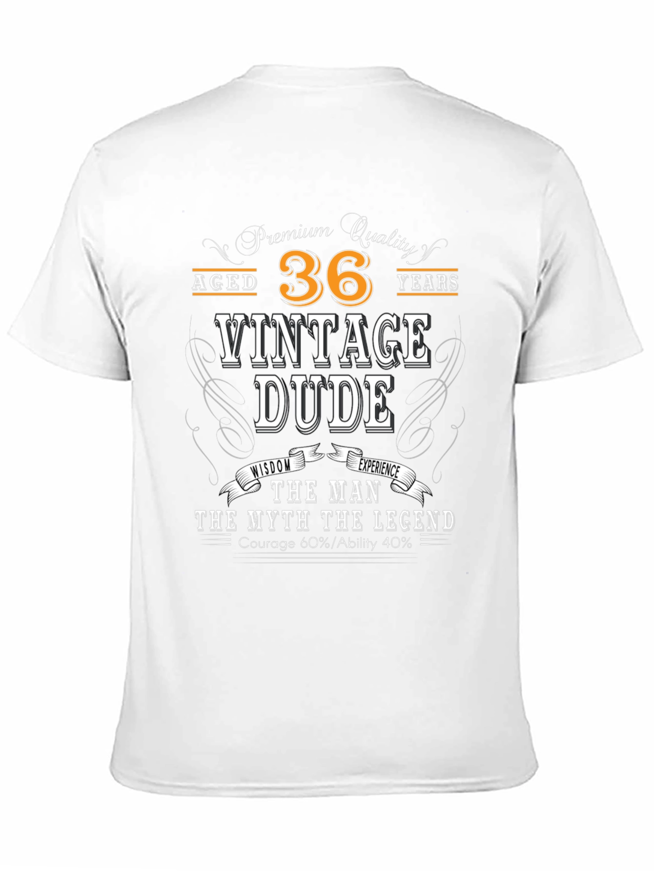 Black Vintage Dude 36th Birthday T-Shirt view 11
