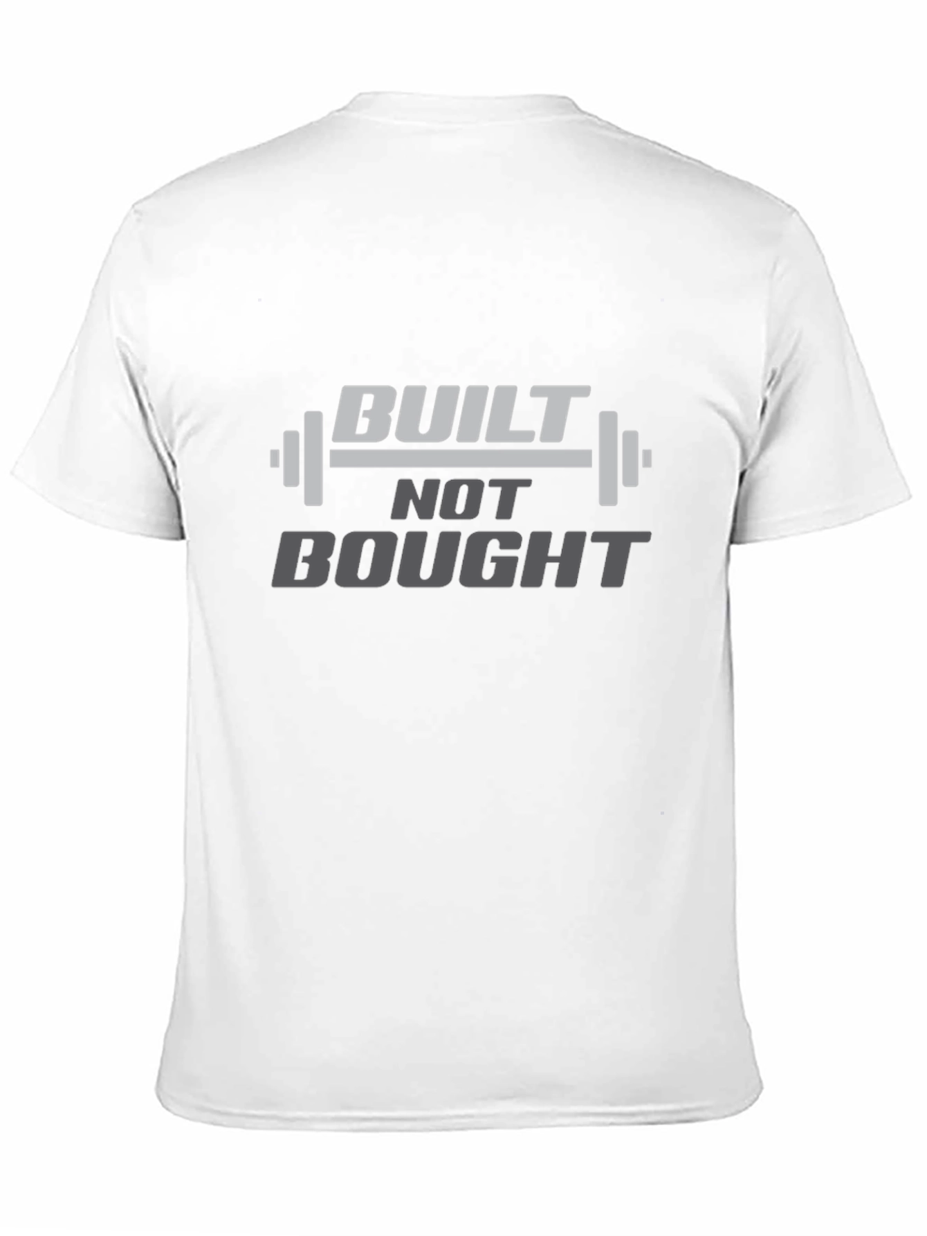 Black Built Not Bought T-Shirt - Gym Motivation view 11
