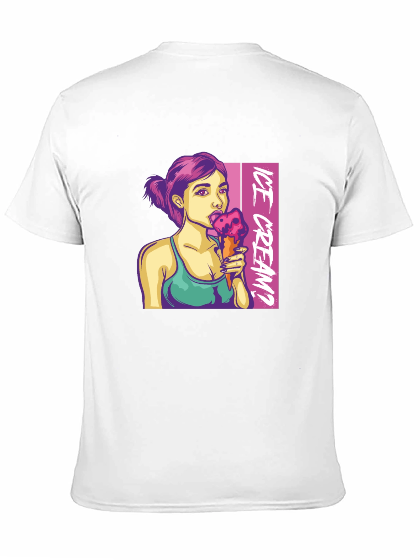 Black Ice Cream Girl Graphic T-Shirt - Stylish Unisex Tee view 11