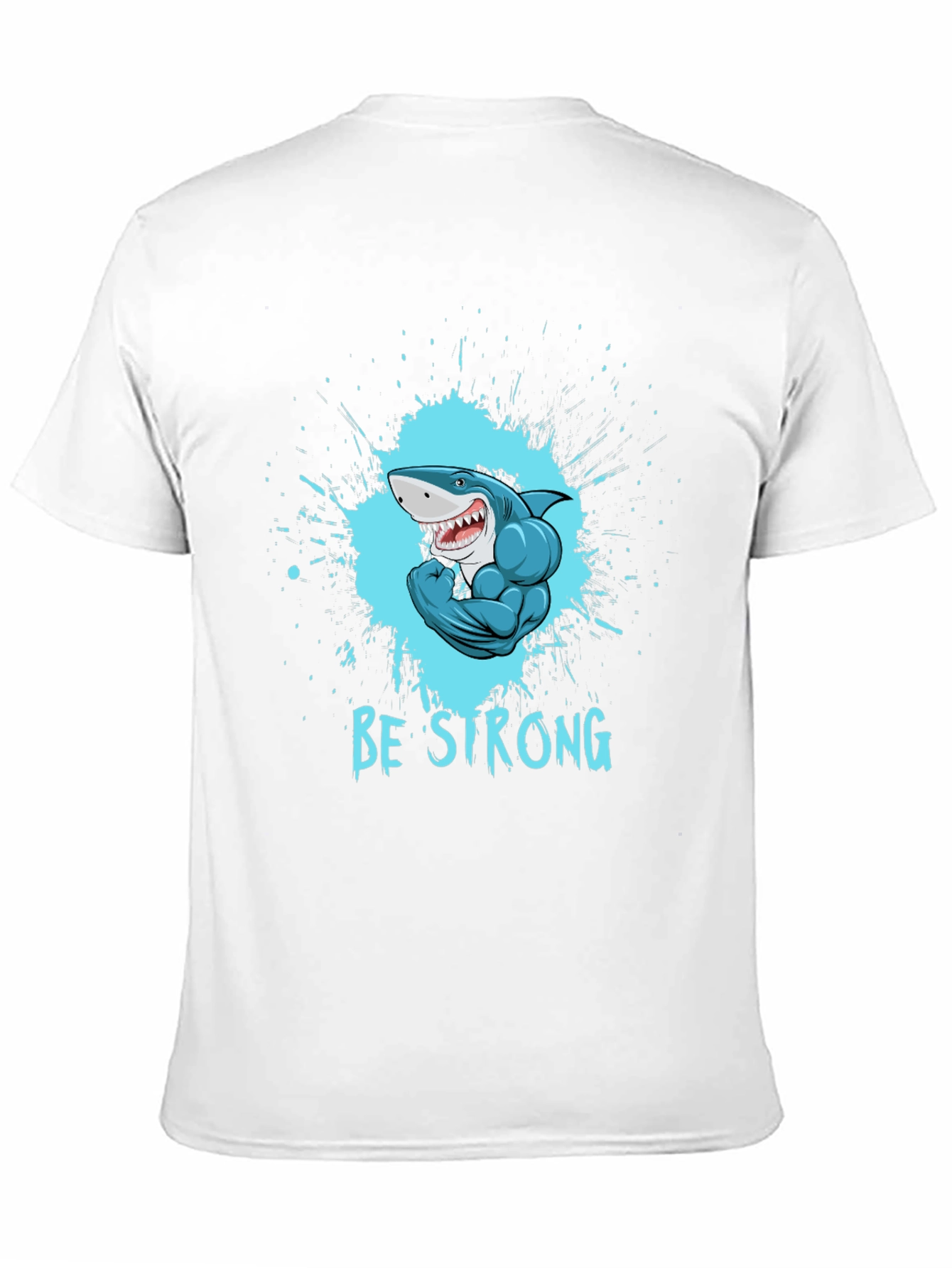Black Be Strong Shark Graphic Tee view 11