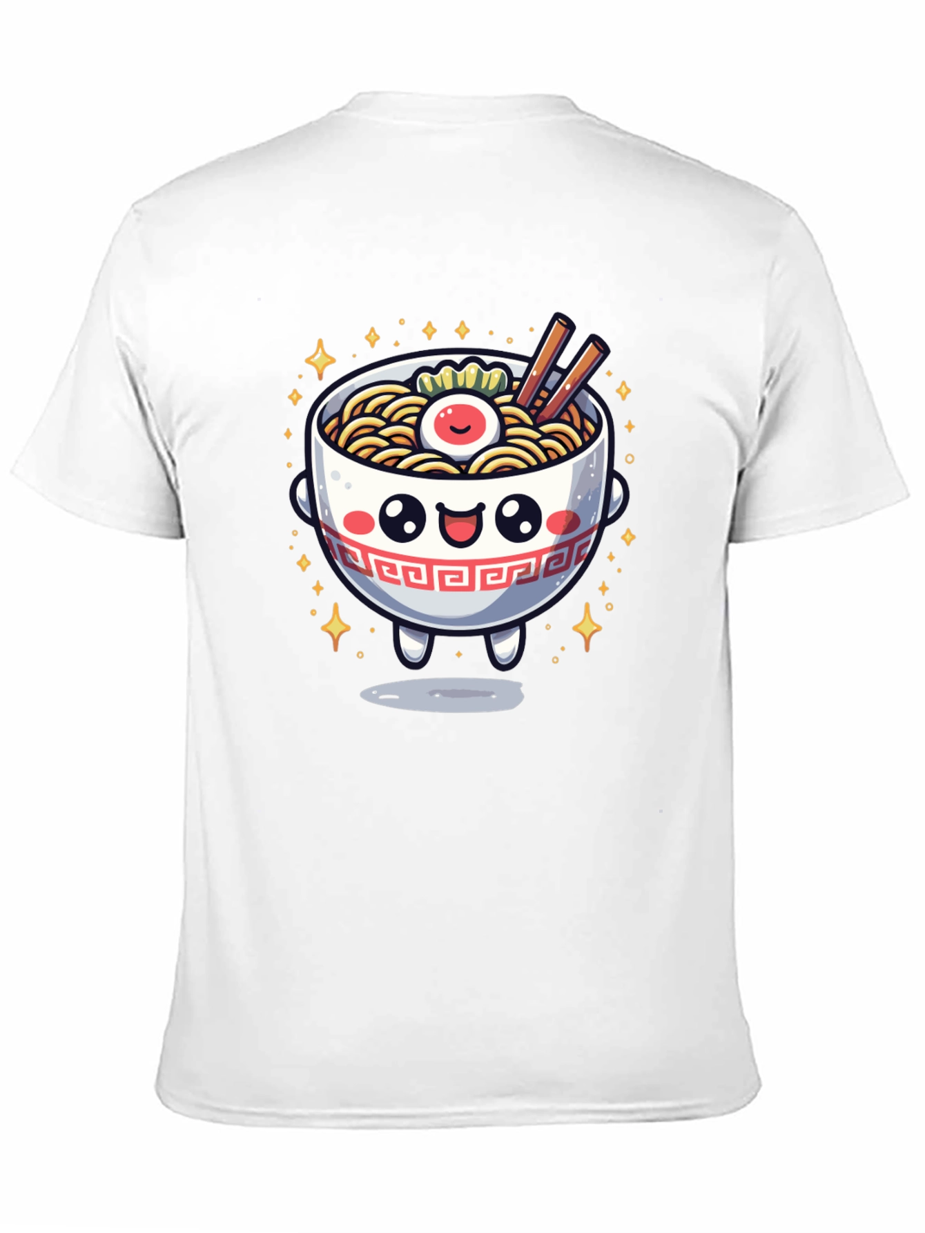 Black Kawaii Ramen Bowl T-Shirt view 11