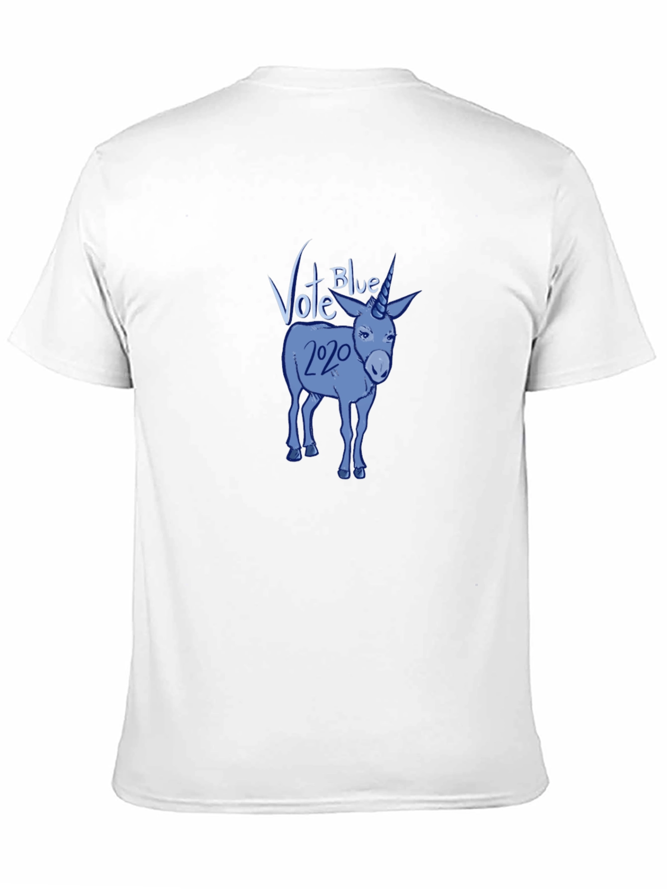 Black Vote Blue 2020 Democrat Donkey Unicorn Graphic T-Shirt view 11
