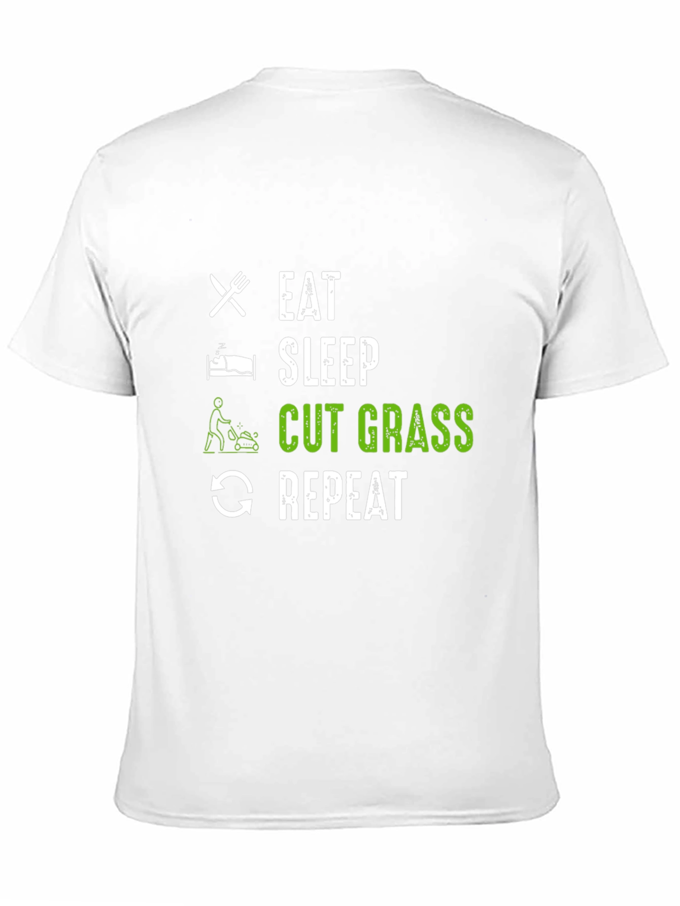 Black Eat Sleep Cut Grass Repeat Graphic Tee view 11