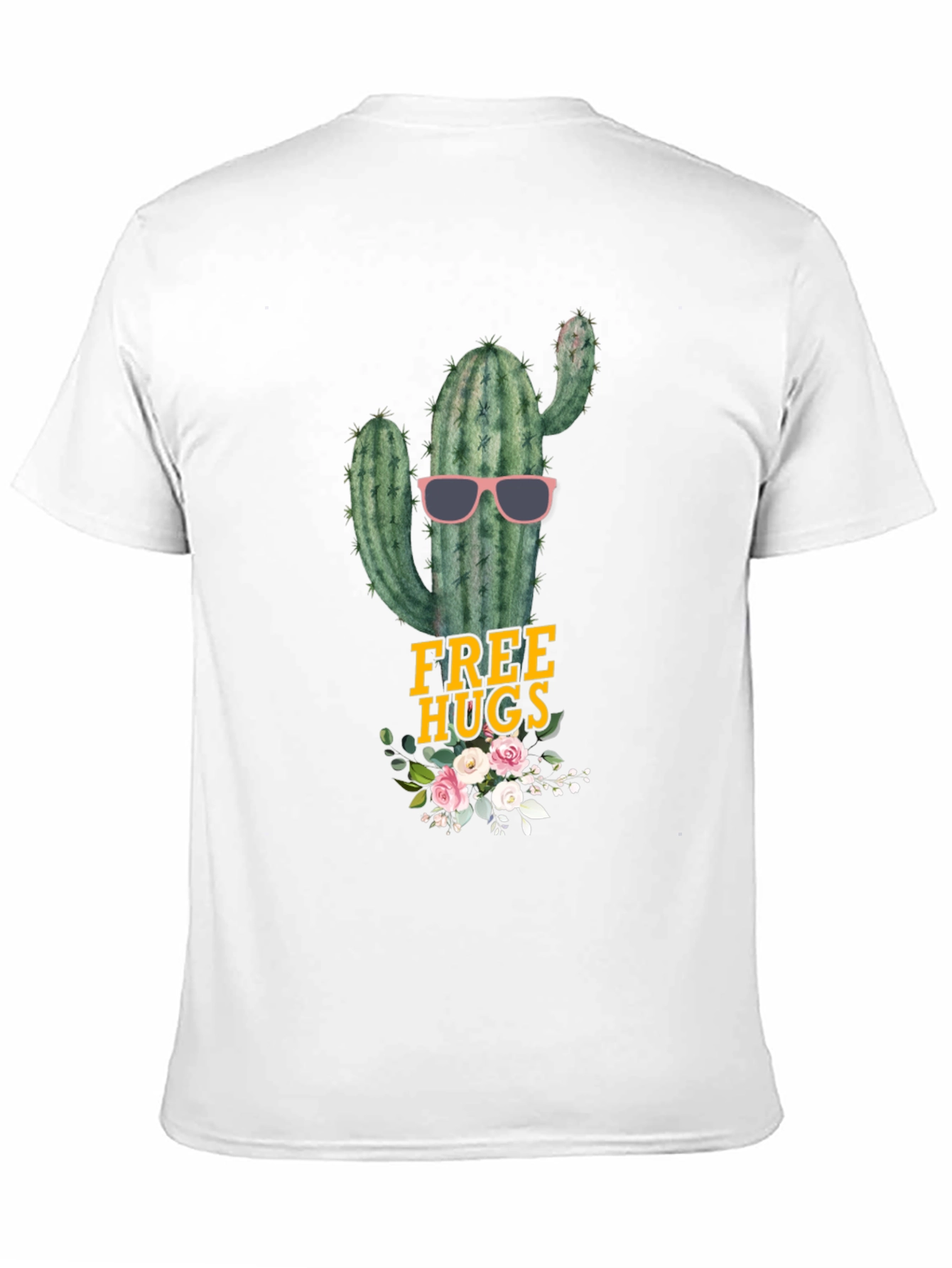 Black Cactus Free Hugs Graphic Tee - Funny Novelty Shirt view 11