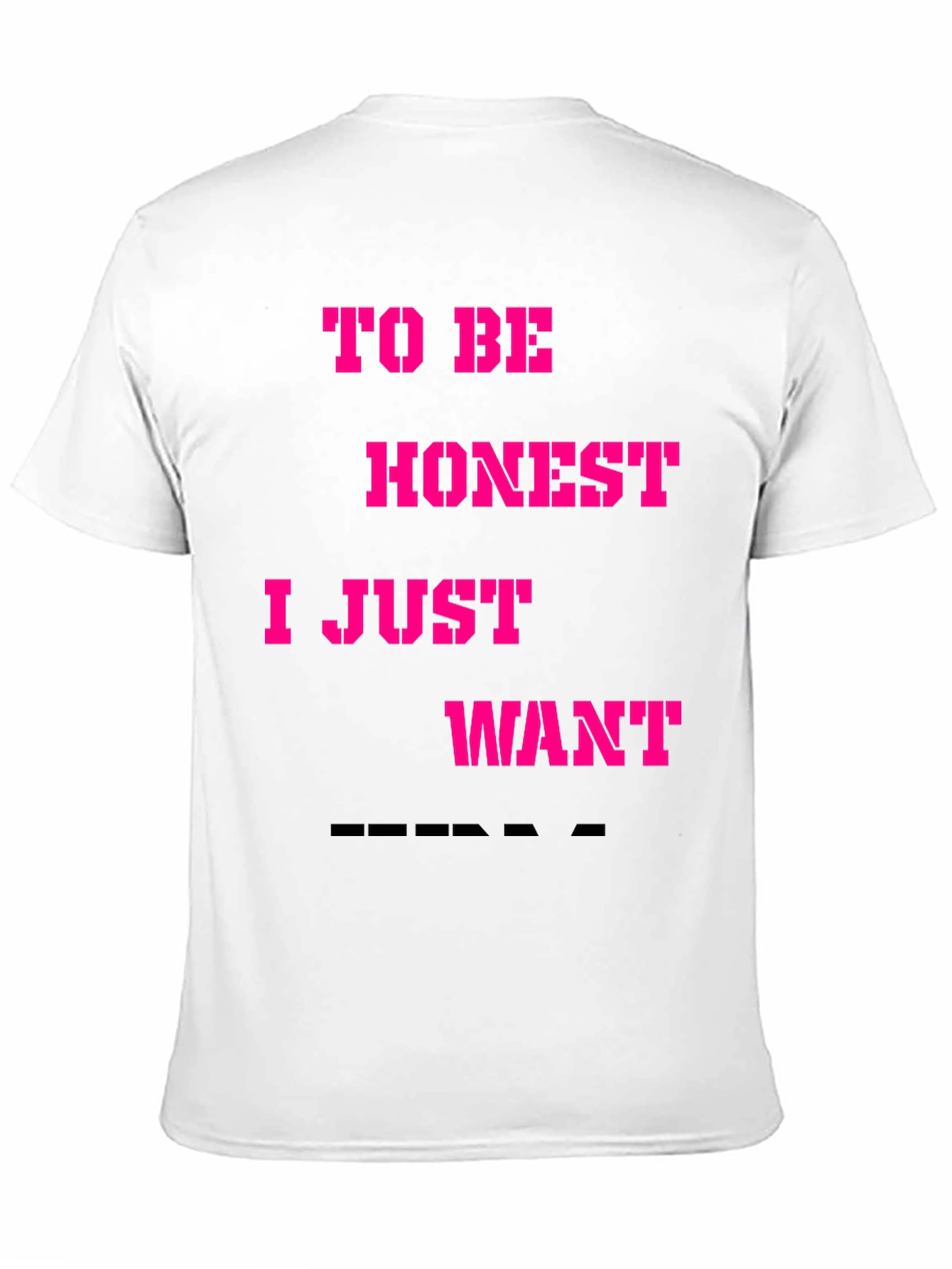 Black Funny "To Be Honest" Graphic Tee - Casual Black T-Shirt view 11