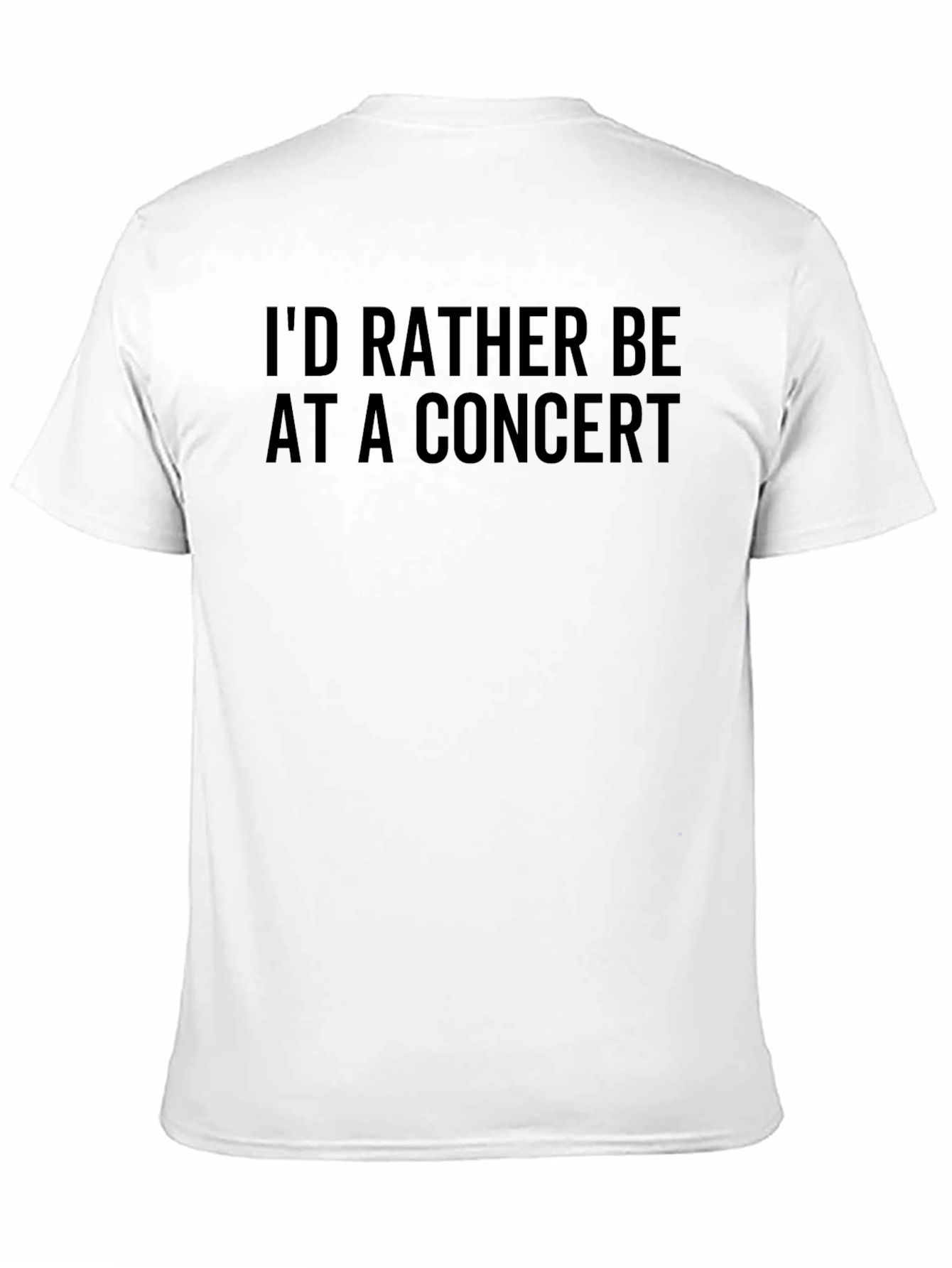 Black I'd Rather Be at a Concert Black Graphic T-Shirt view 11