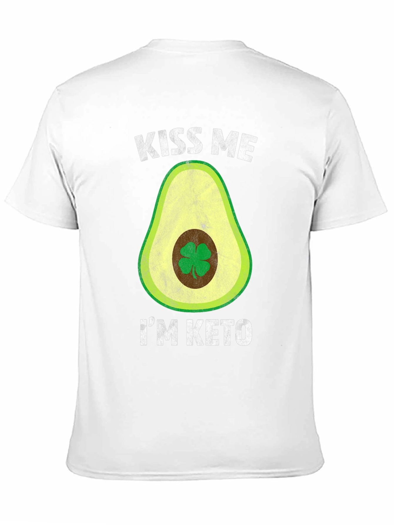 Kiss Me I'm Keto T-Shirt - Avocado Clover Design - 11