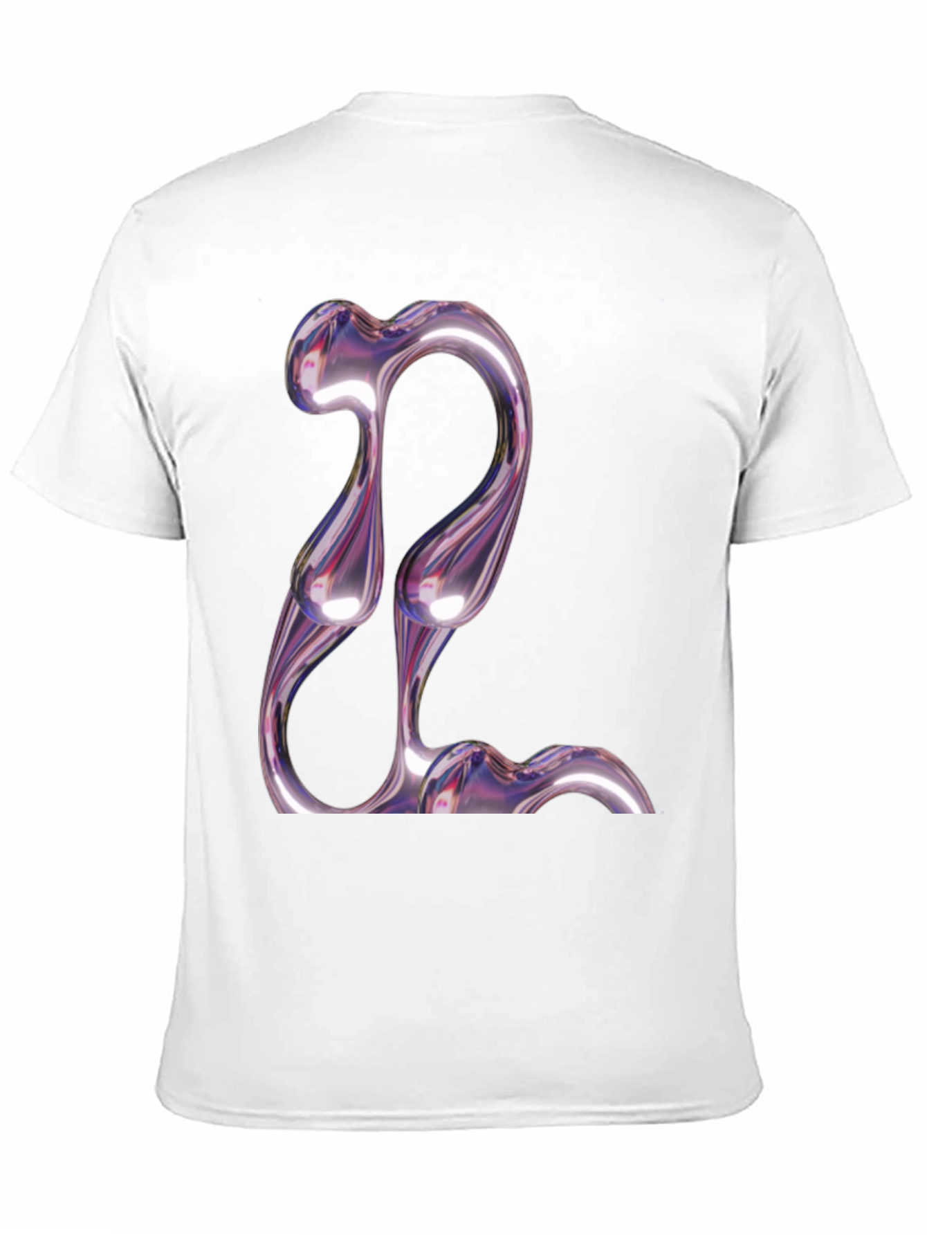 Black Abstract Chrome Graphic Tee - Modern Style view 11