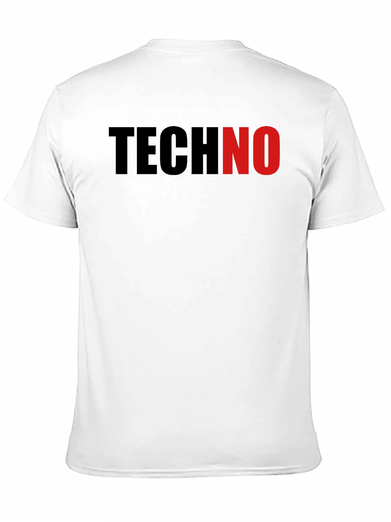 Black Techno T-Shirt - Black Crew Neck Tee view 11