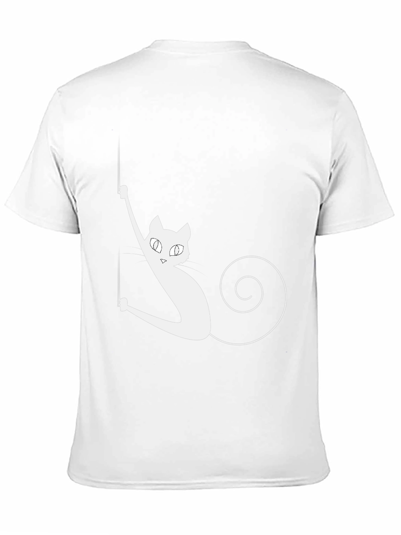 Black Hanging Cat Graphic T-Shirt - Fun Novelty Tee view 11