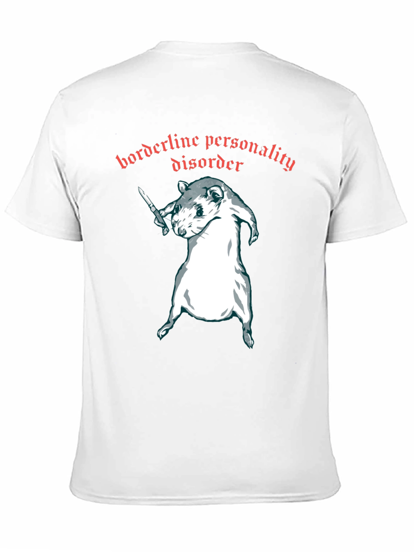 Black Borderline Personality Disorder Rat T-Shirt view 11