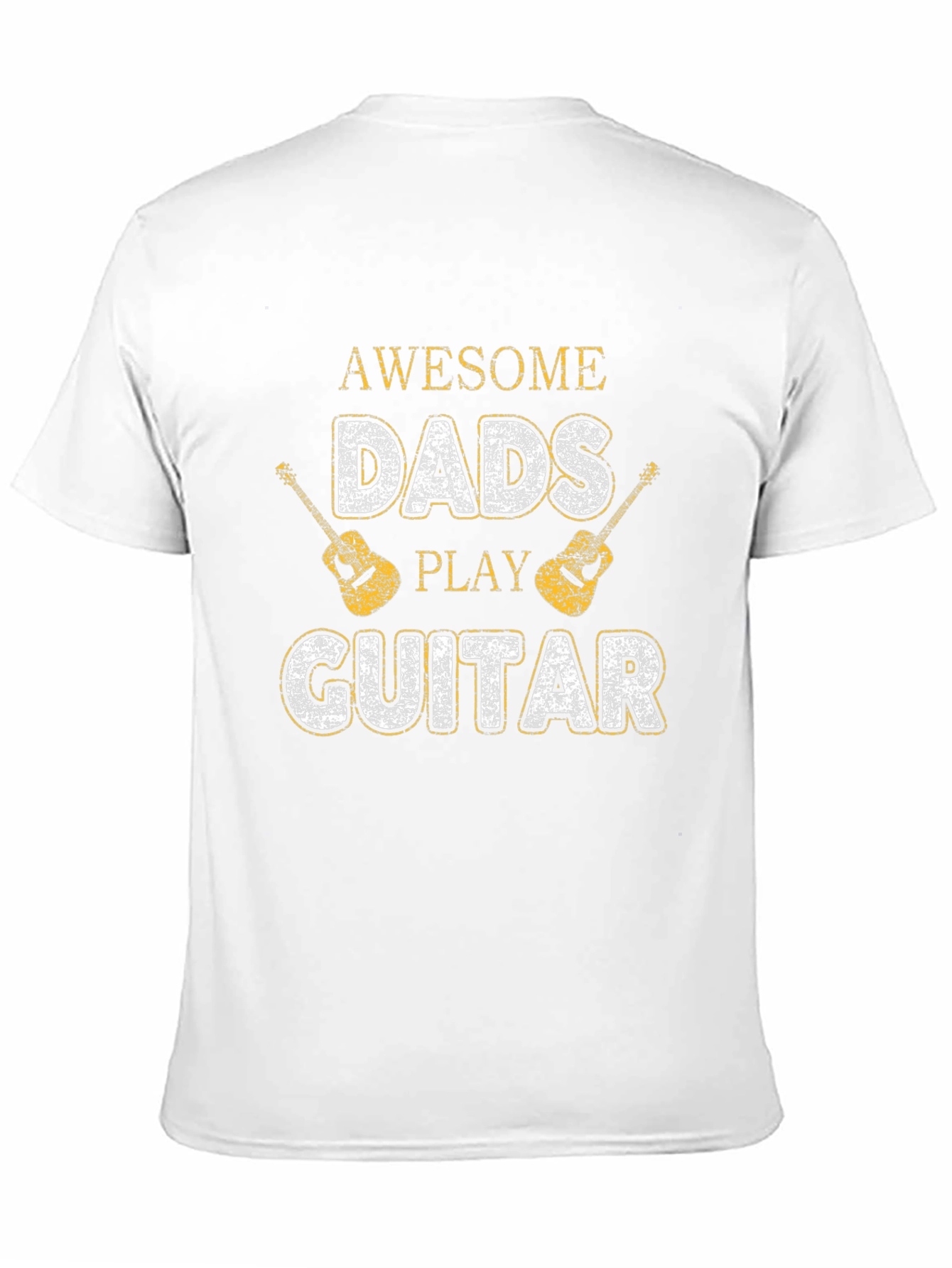 Black Awesome Dads Play Guitar Black Graphic T-Shirt view 11