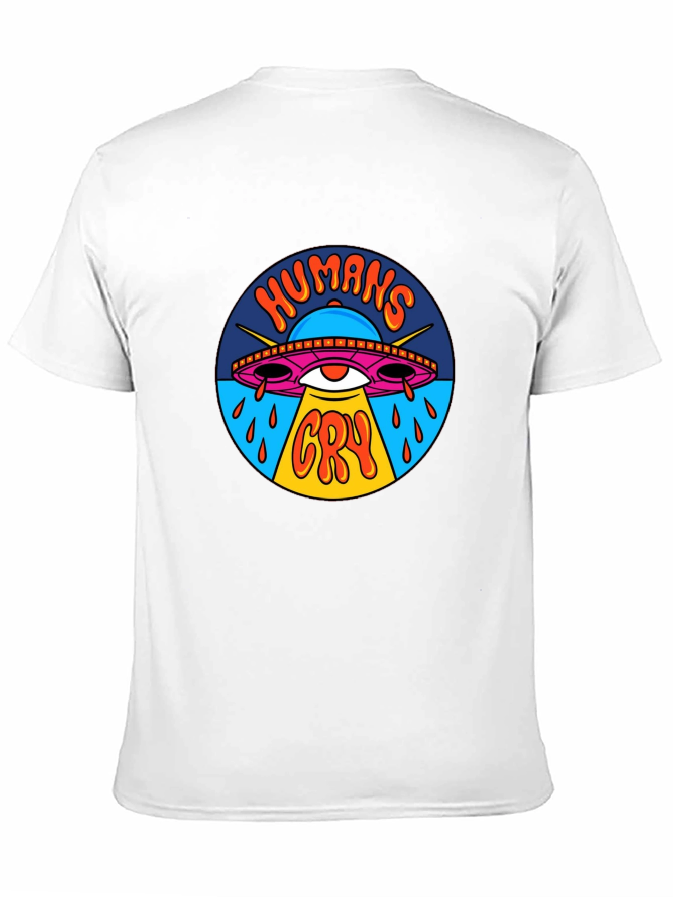 Black Humans Cry UFO Graphic Tee - Black view 11