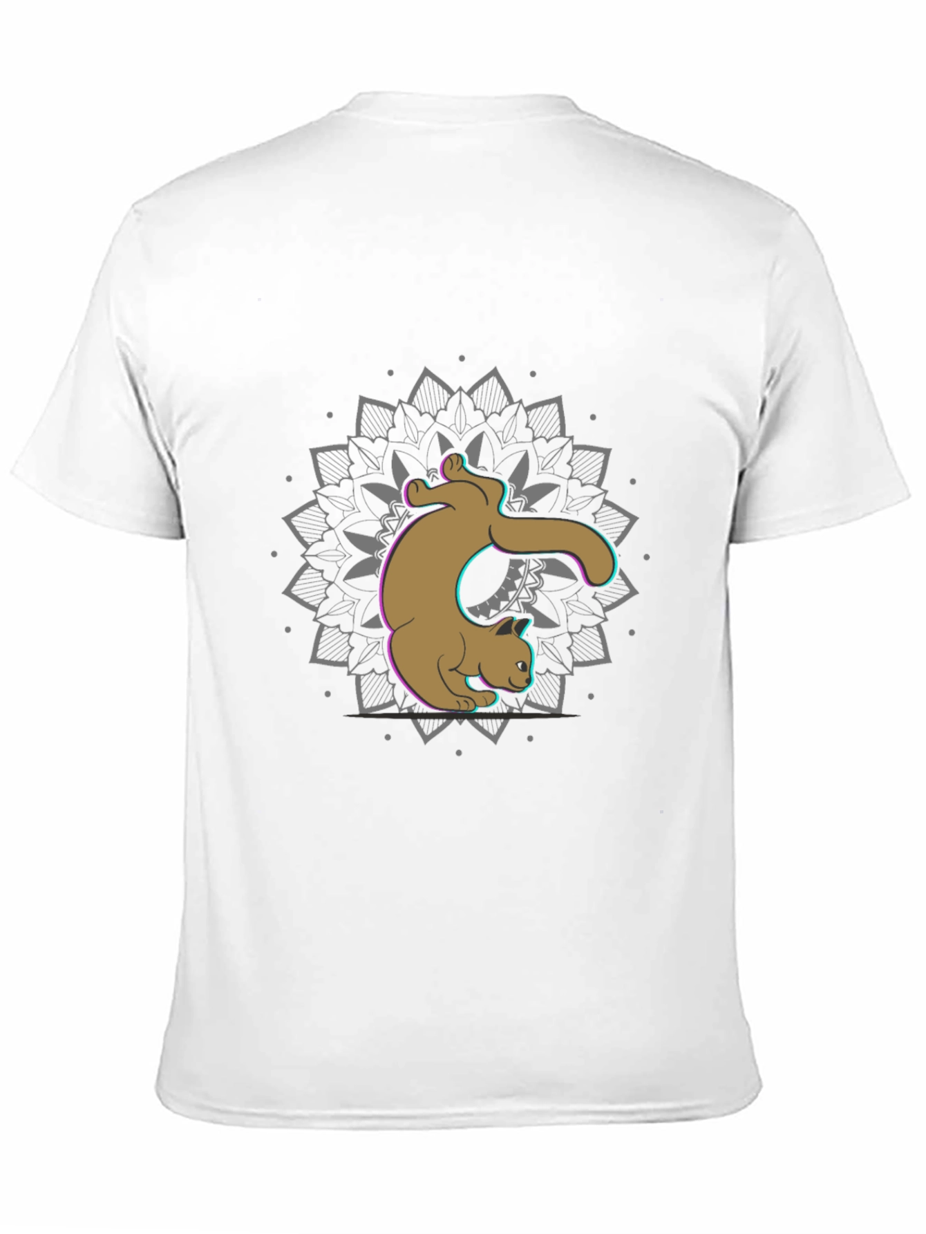 Black Cat Mandala Graphic Tee - Black view 11