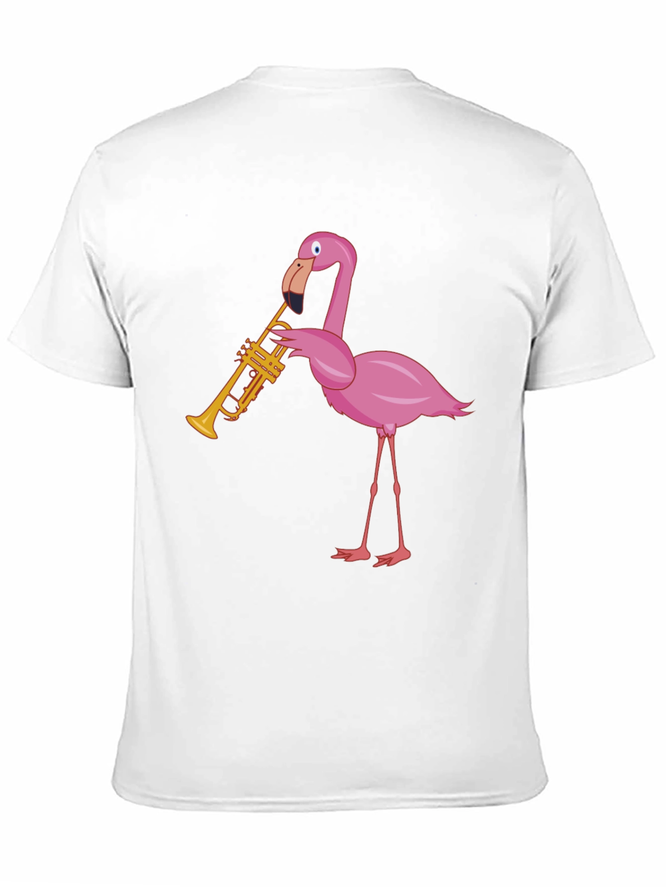 Black Funky Flamingo Trumpet Graphic T-Shirt view 11