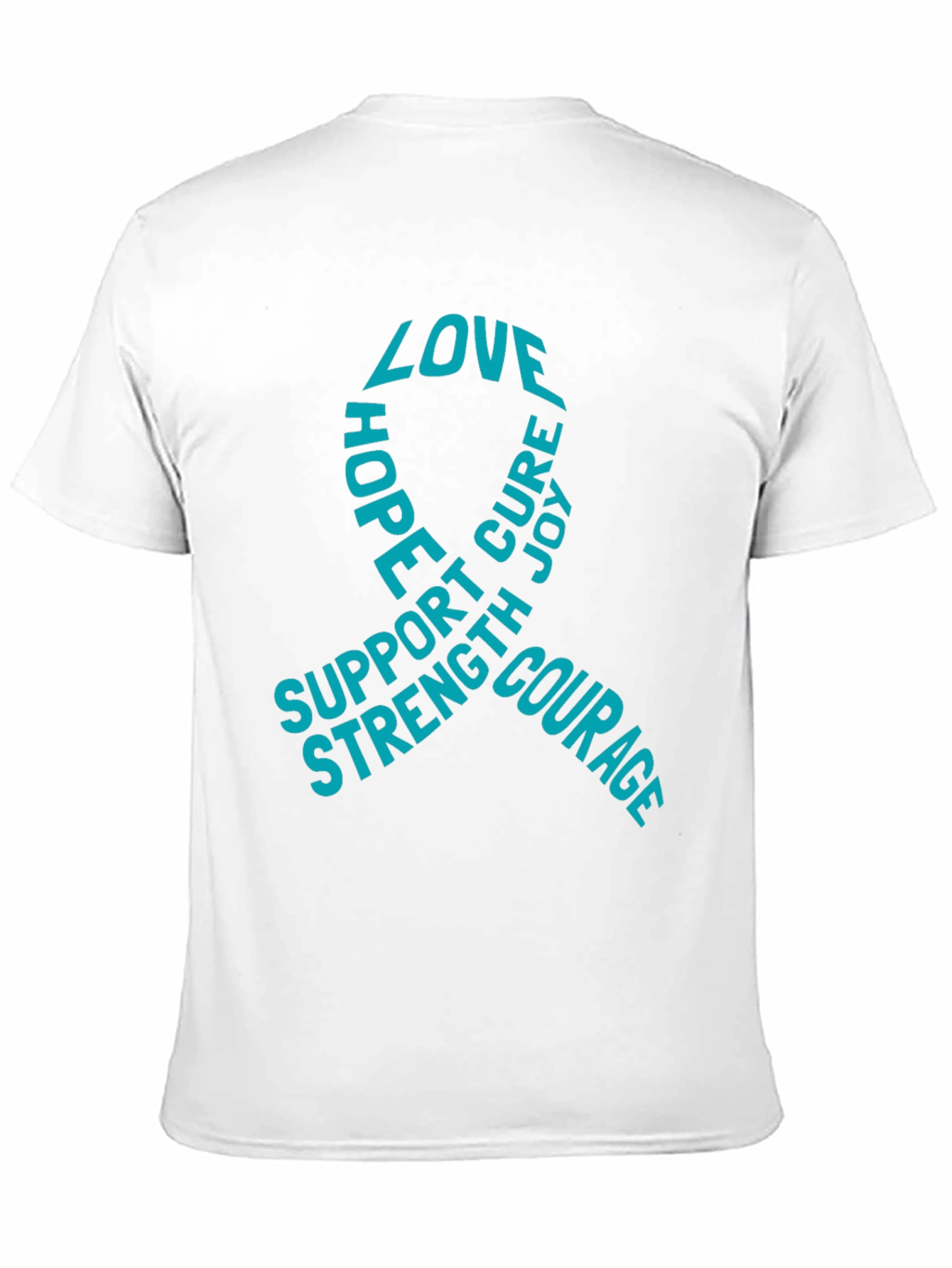 Black Love Hope Cure T-Shirt - Support, Strength, Courage view 11