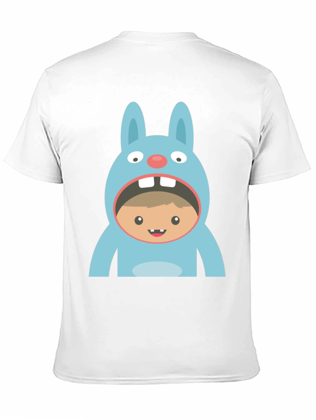 Black Funny Bunny Suit T-Shirt - Black Cotton Tee view 11