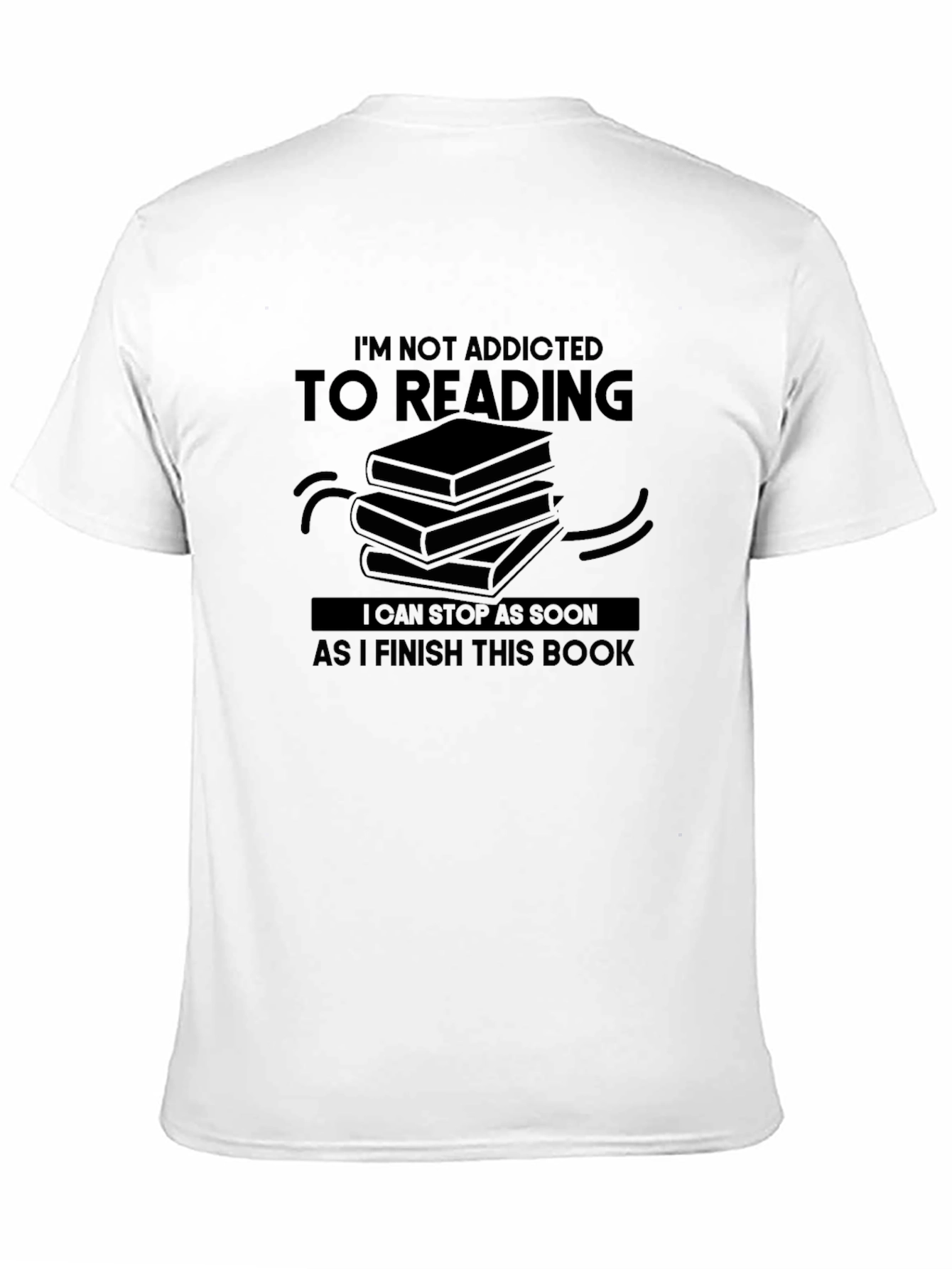 Black Reading Addict T-Shirt - Funny Book Lover Tee view 11