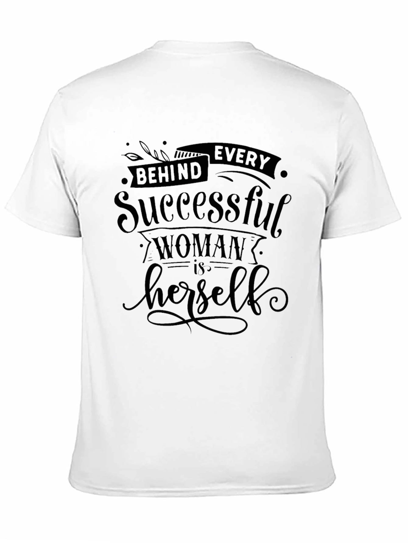 Black Empowered Woman Graphic Tee - Stylish Black T-Shirt view 11