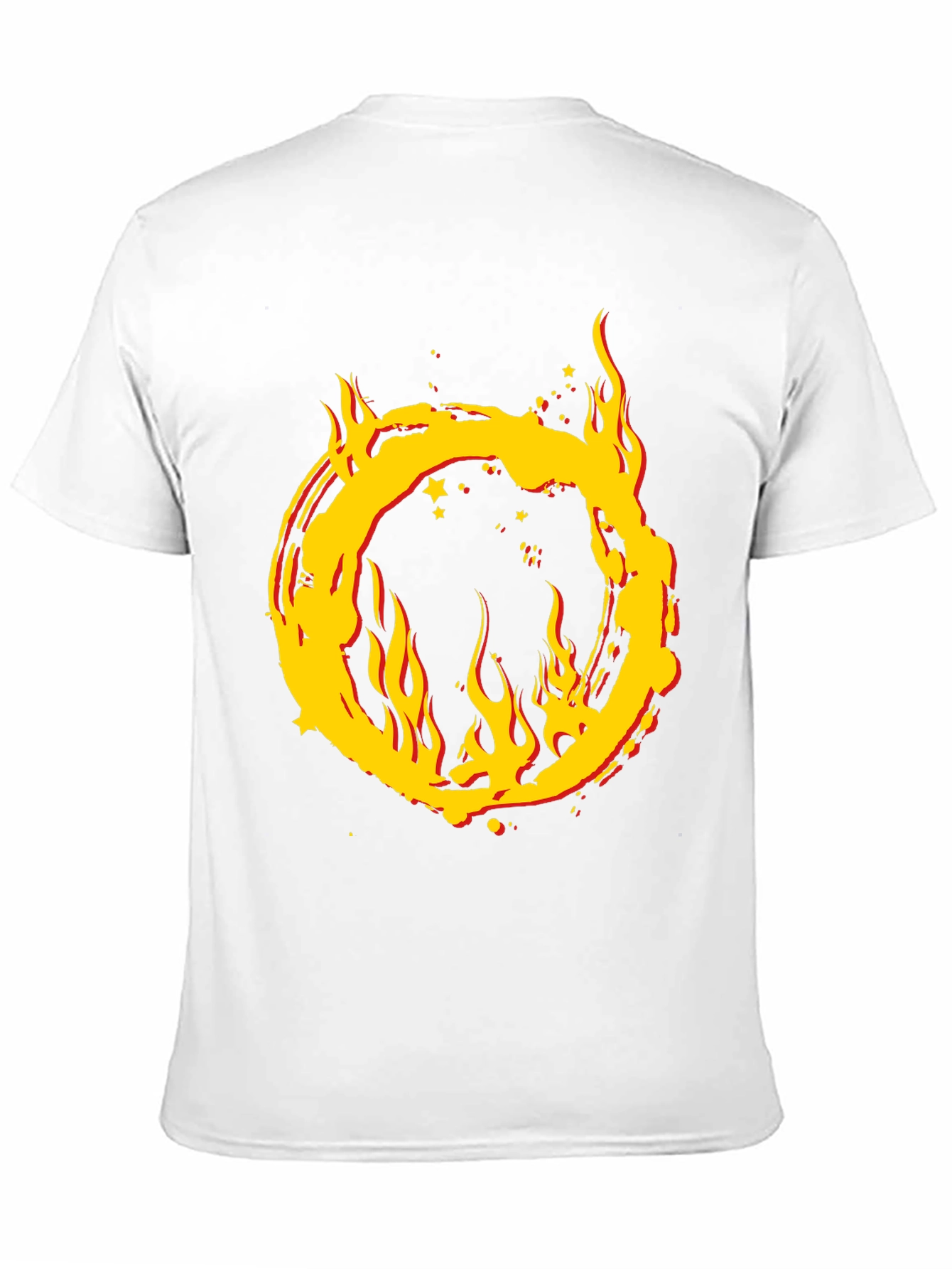 Black Fiery Ring Graphic T-Shirt - Bold Statement Tee view 11