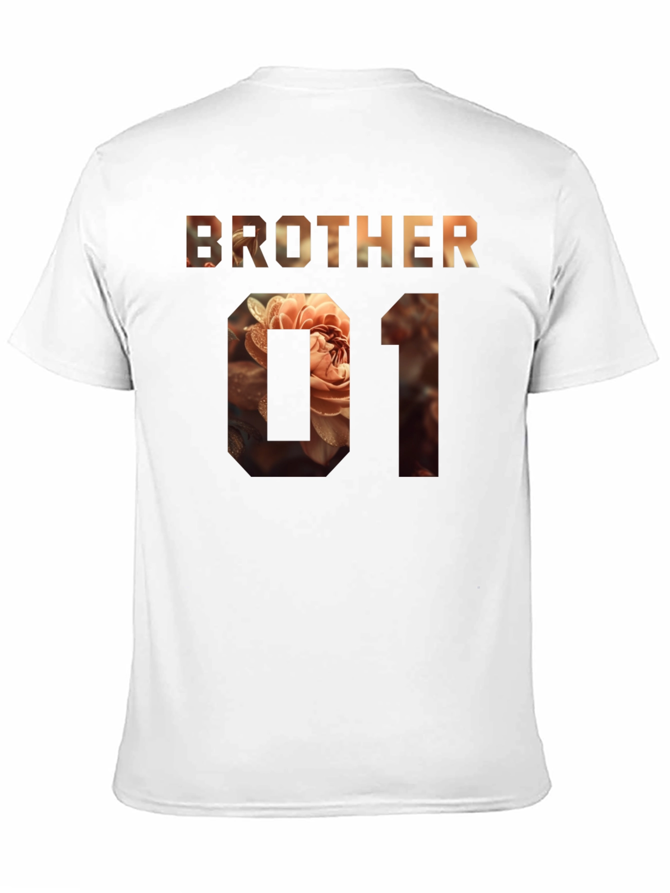 Black Brother 01 Floral Print Tee - Black Cotton view 11