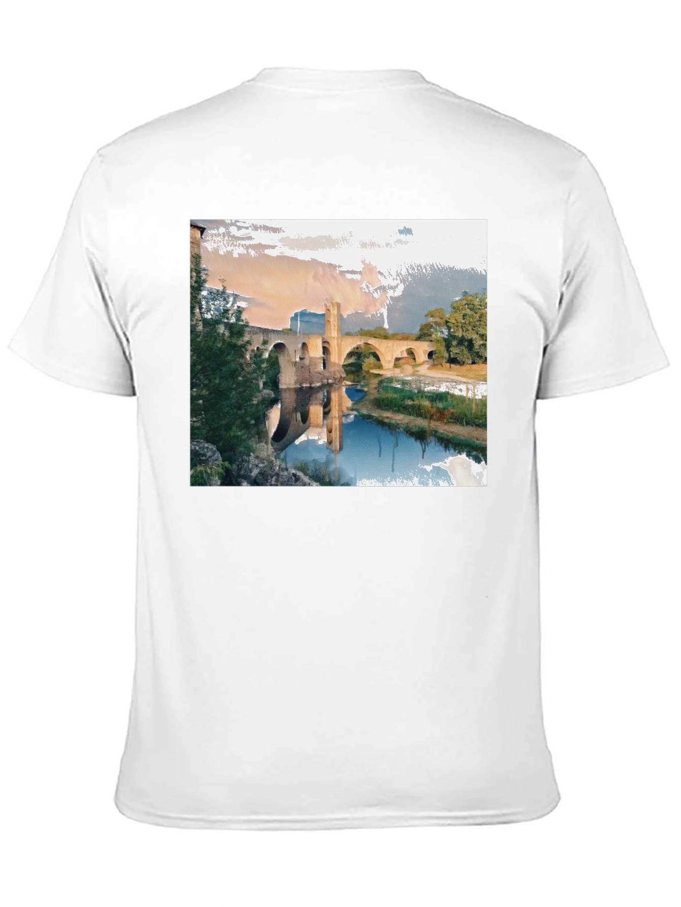 Black River Bridge Graphic Tee - Black Cotton Blend view 11