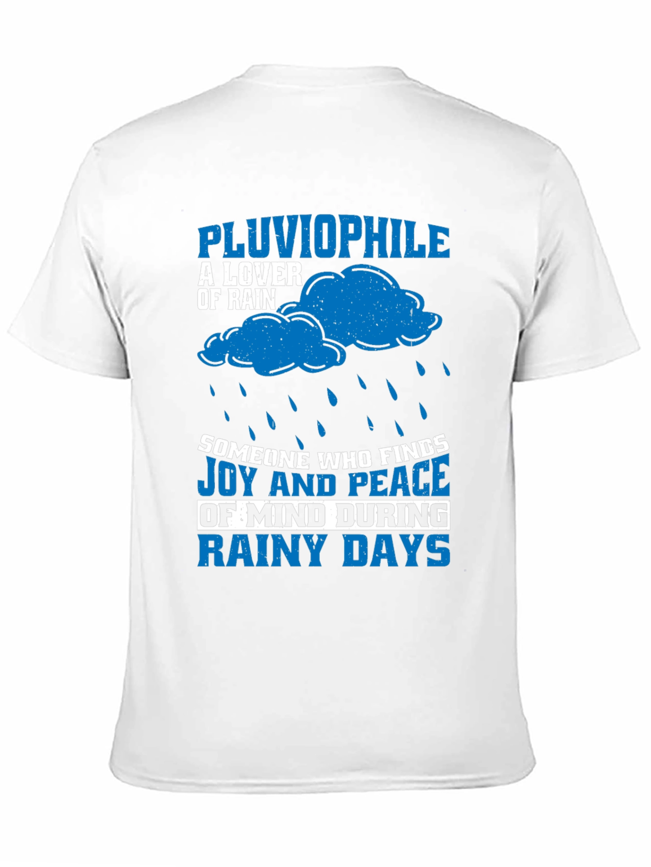 Black Pluviophile Rain Lover Graphic T-Shirt view 11