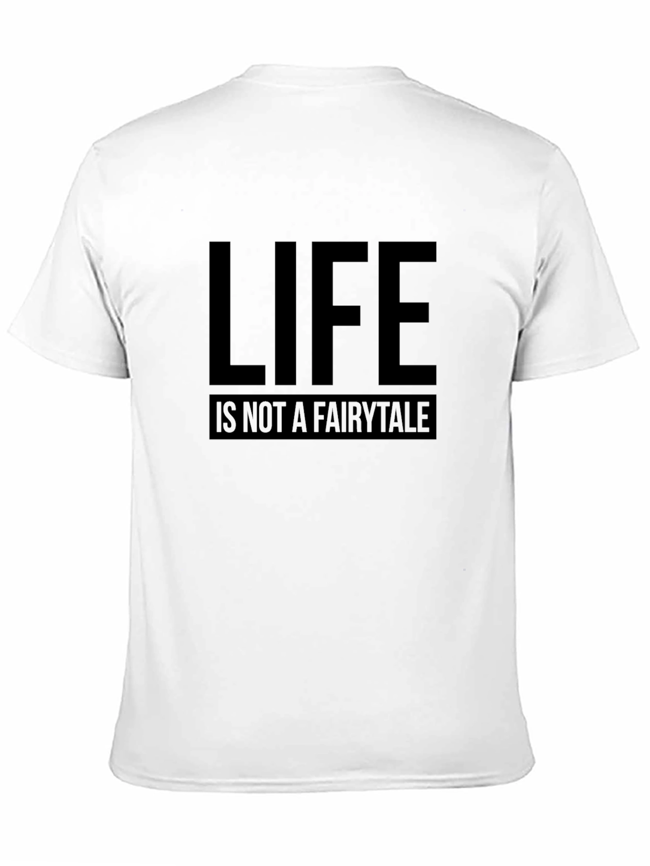 Black Life Is Not A Fairytale Graphic Tee - Mens Black T-Shirt view 11