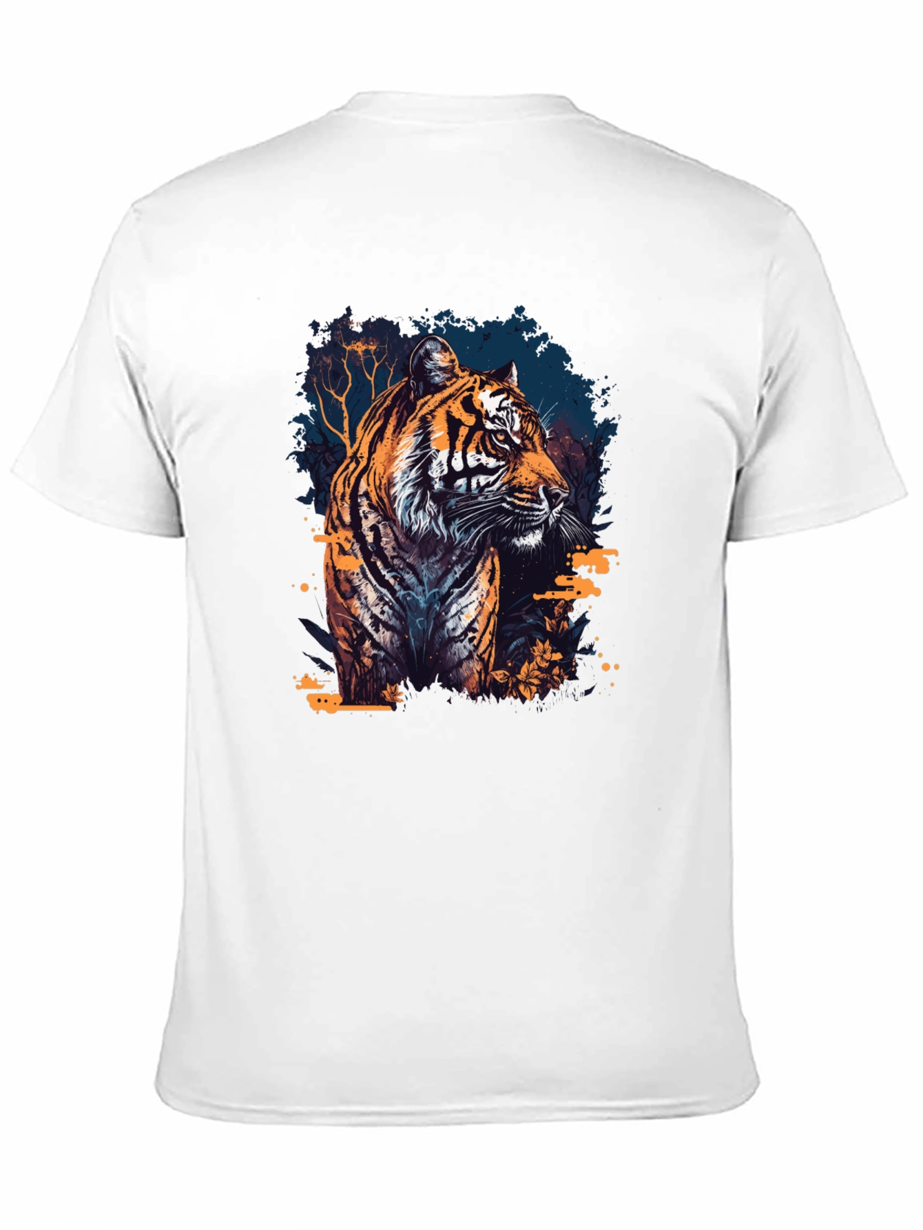 Black Tiger Graphic Print Black T-Shirt view 11
