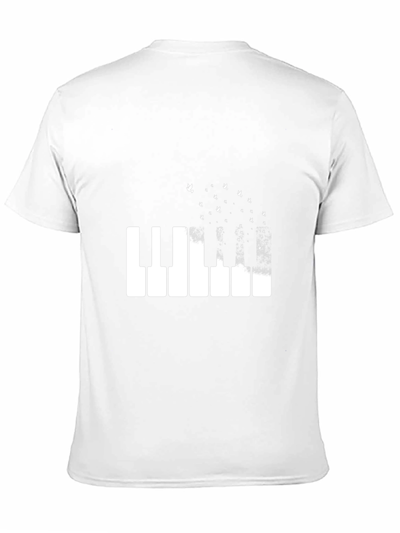 Black Piano Keys T-Shirt - Musical Flight Design view 11