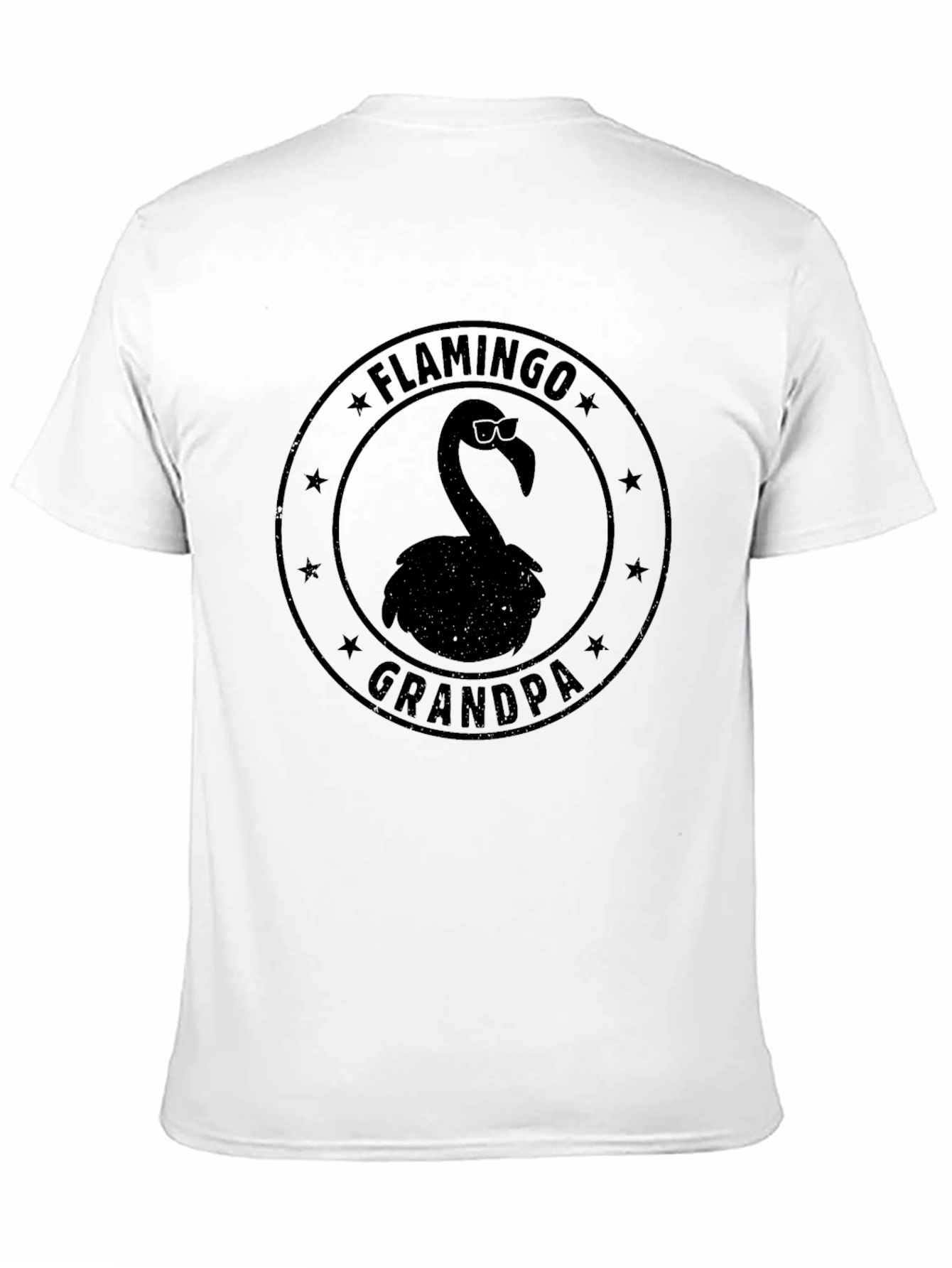 Black Flamingo Grandpa T-Shirt - Men's Black Tee view 11