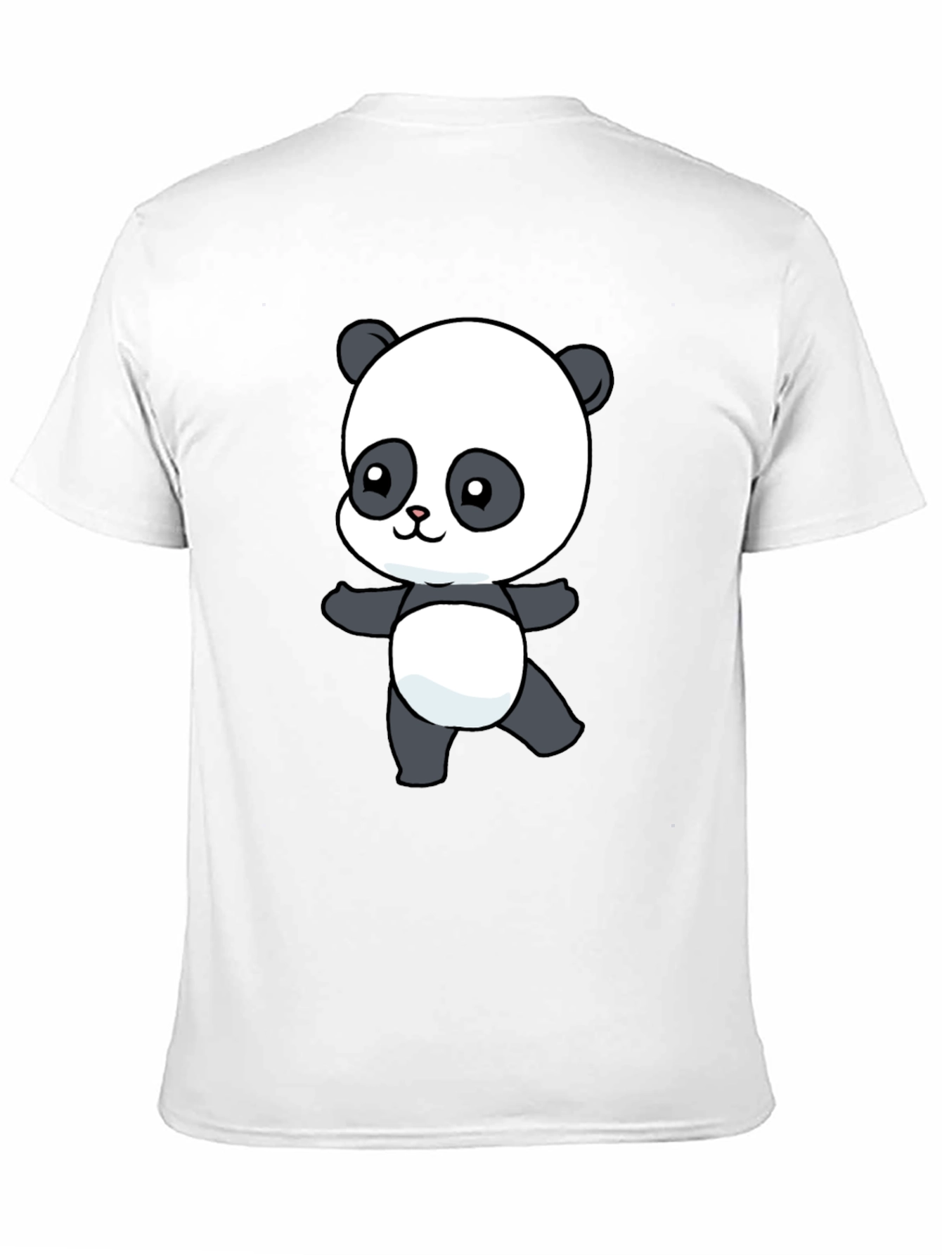 Black Cute Panda Bear Graphic T-Shirt view 11
