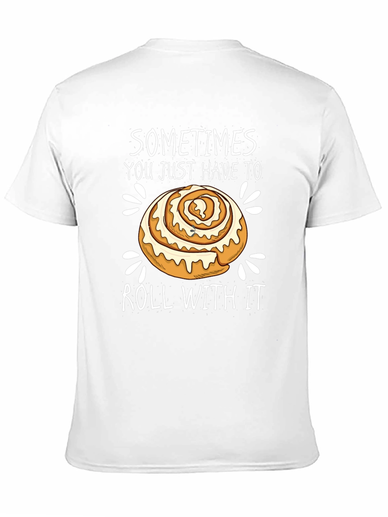 Black Funny Cinnamon Roll T-Shirt - Roll With It! view 11