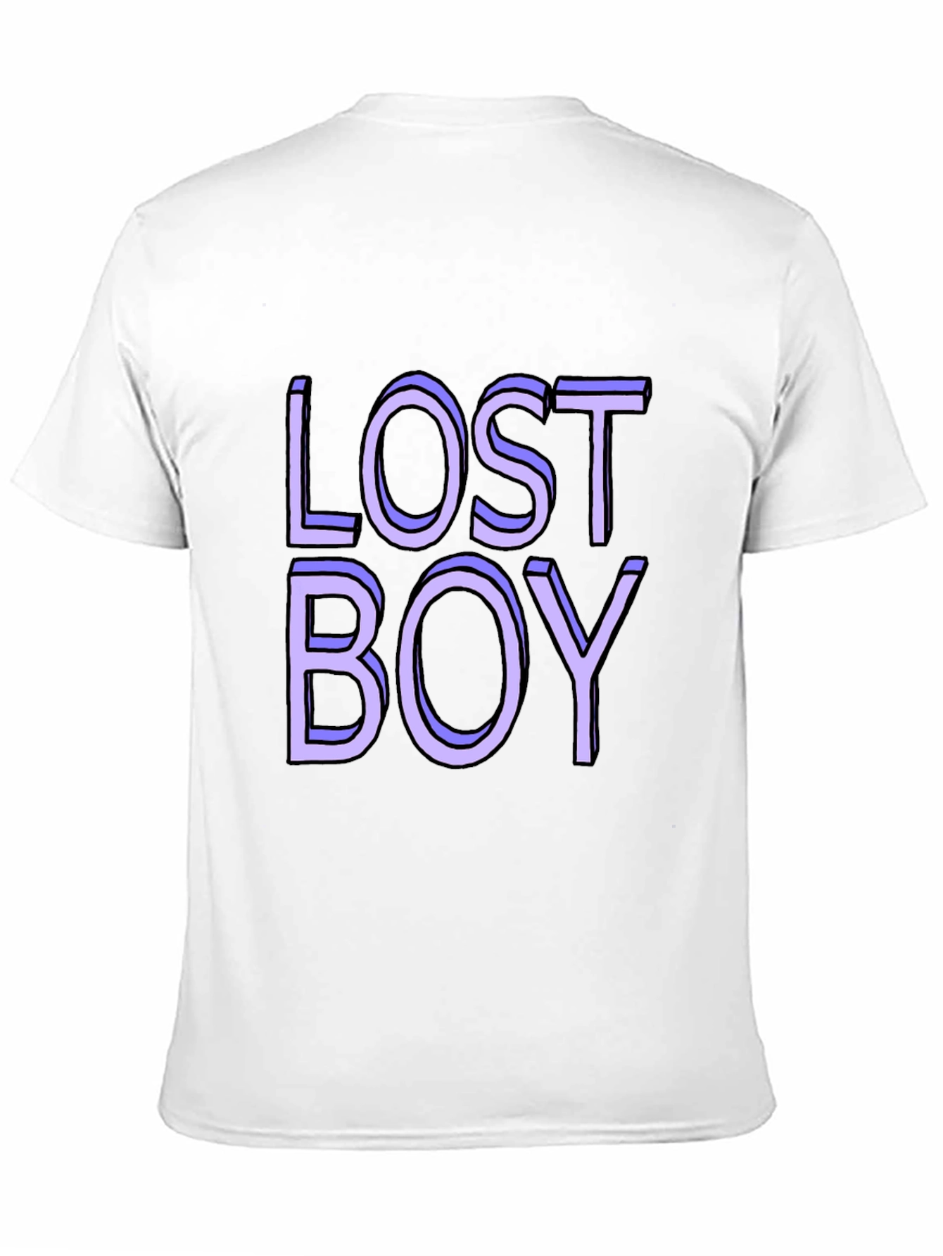 Black Lost Boy Graphic Tee - Classic Black Cotton Blend view 11