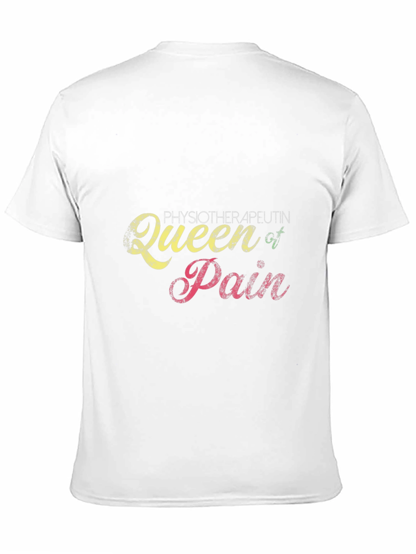Black Physiotherapist Queen of Pain Black T-Shirt view 11