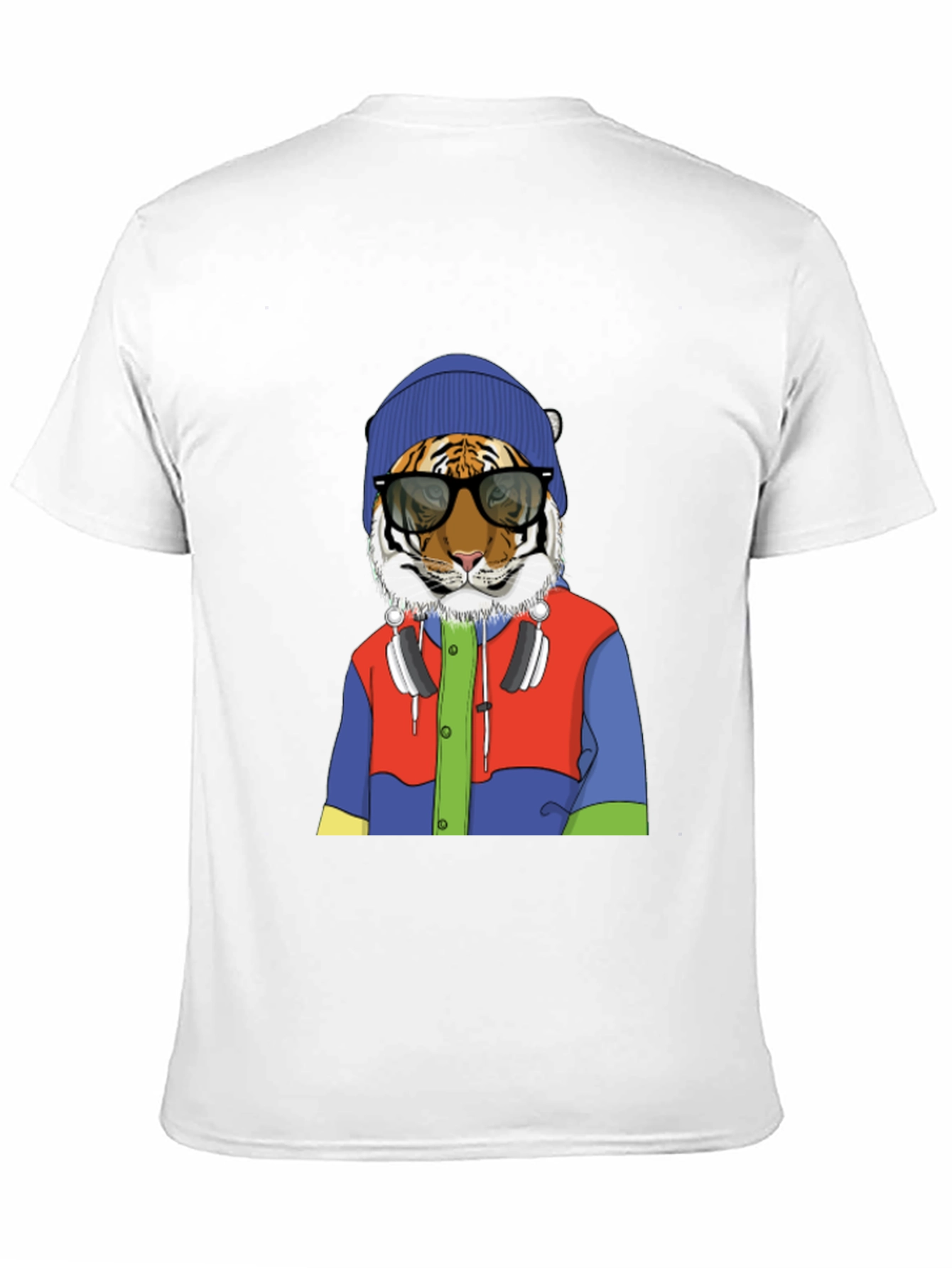 Black Hipster Tiger Graphic Tee view 11