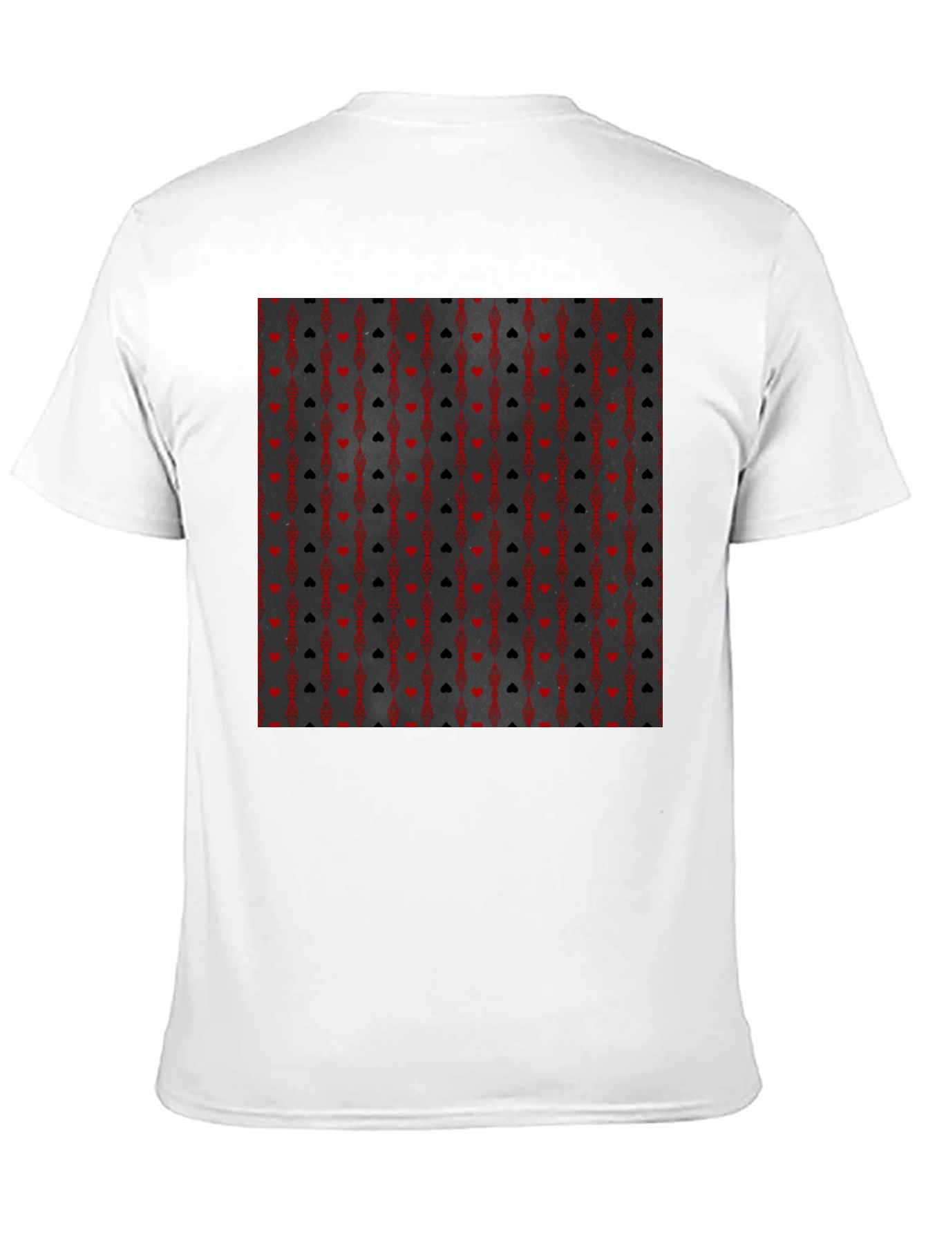Black Playing Card Suit Pattern T-Shirt - Black view 11