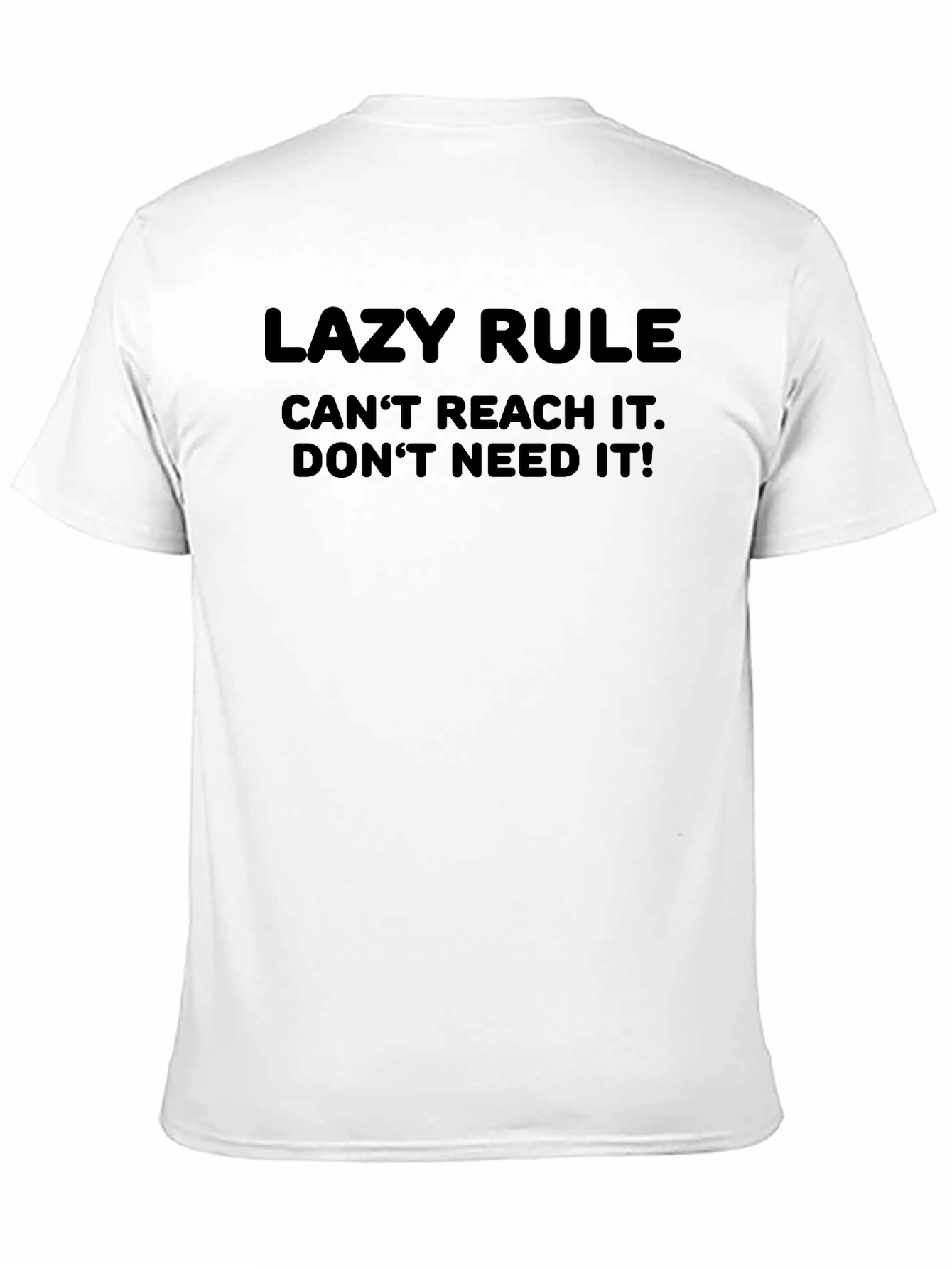 Black Lazy Rule Graphic Tee - Men's Black Cotton T-Shirt view 11