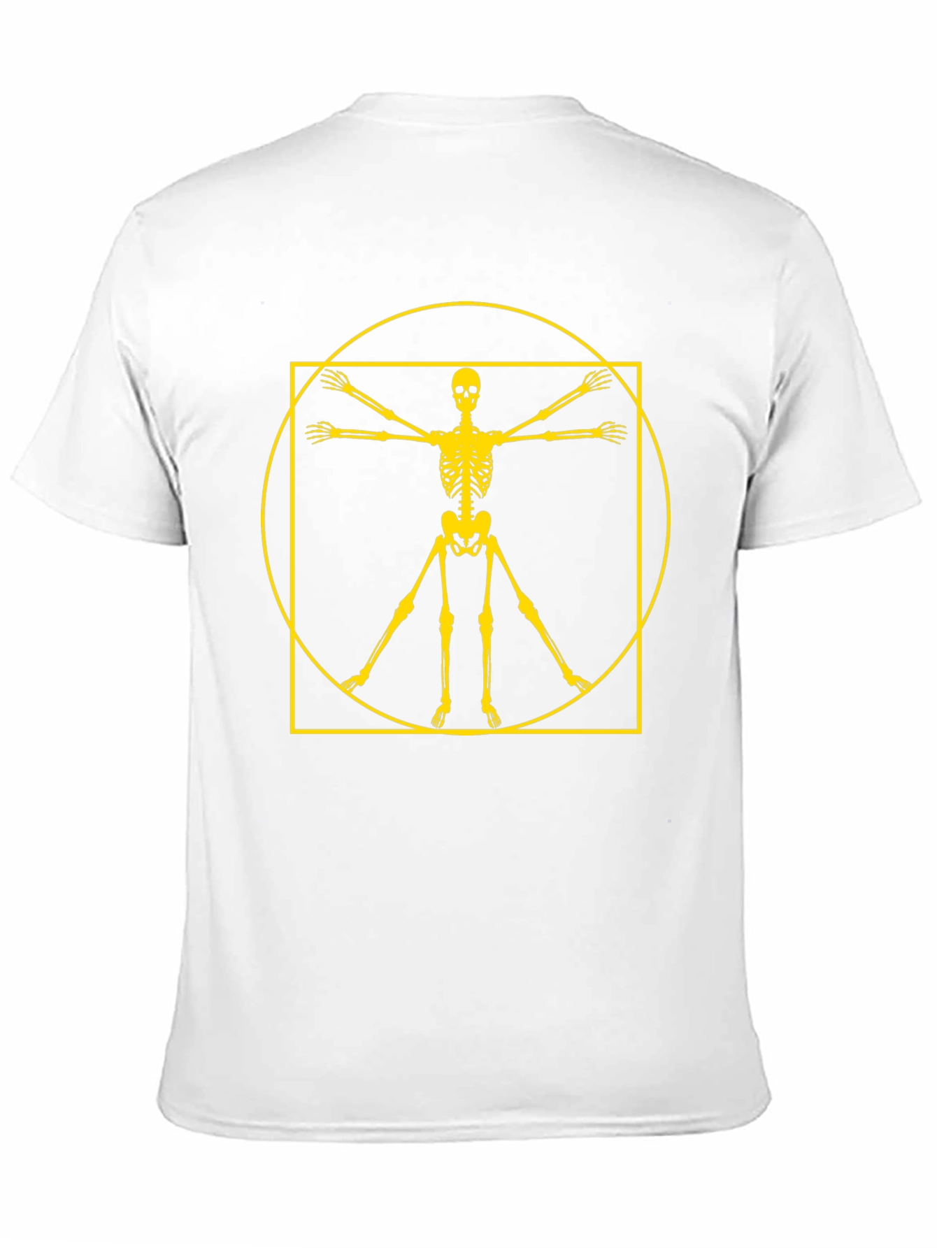 Black Vitruvian Skeleton Graphic Tee - Black view 11