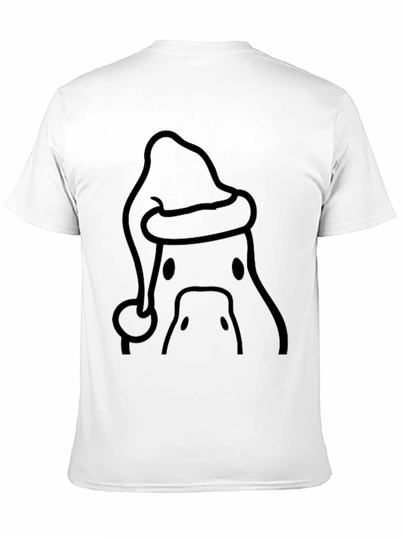 Black Festive Duck Santa Hat T-Shirt view 11