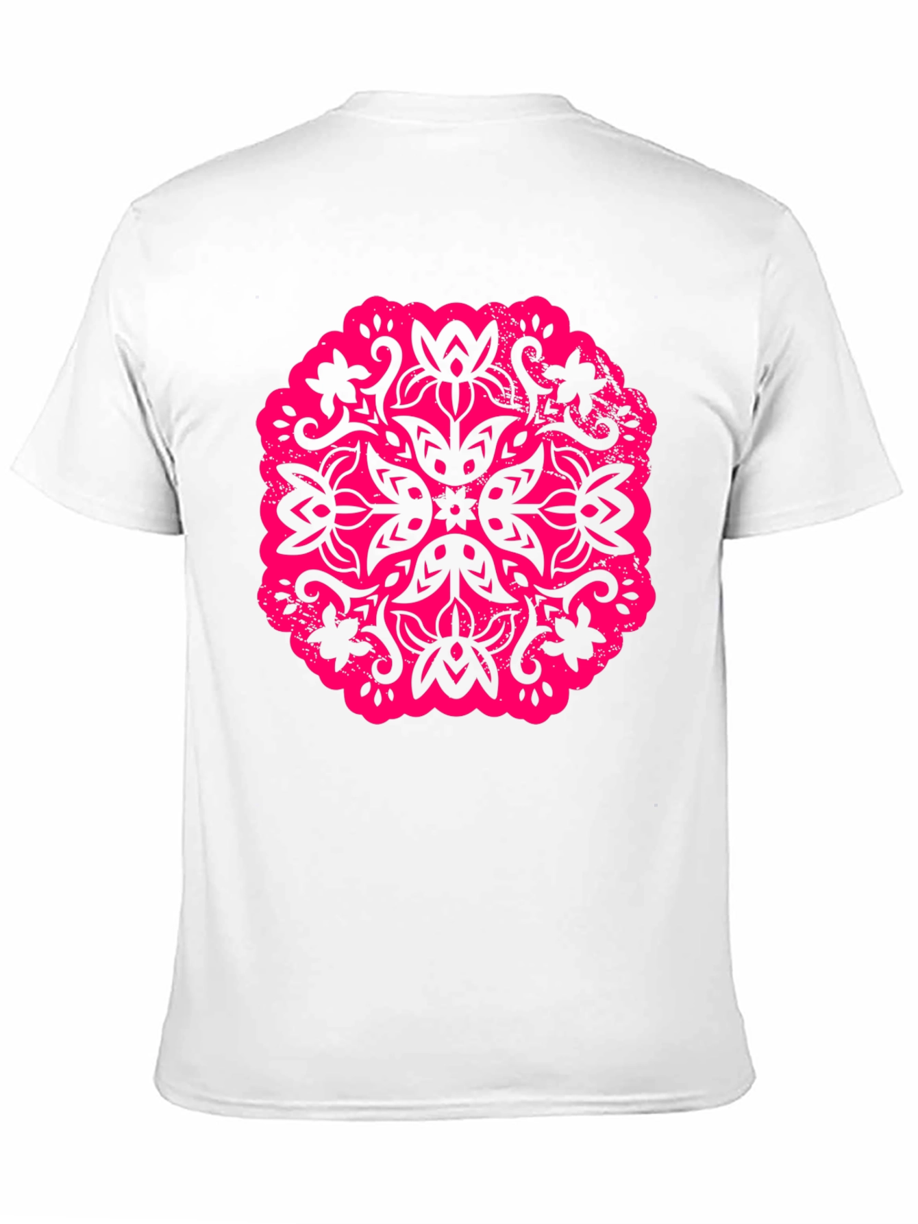 Black Black T-Shirt with Floral Mandala Graphic view 11