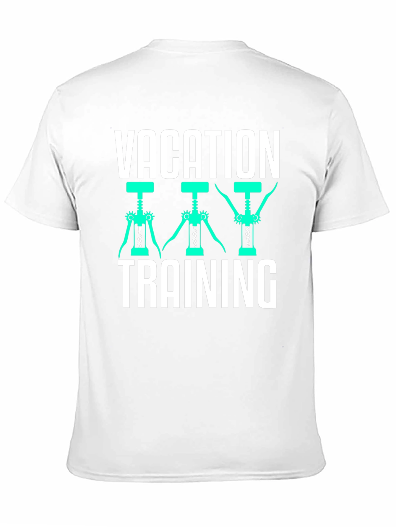 Black Vacation Training Wine Opener T-Shirt view 11